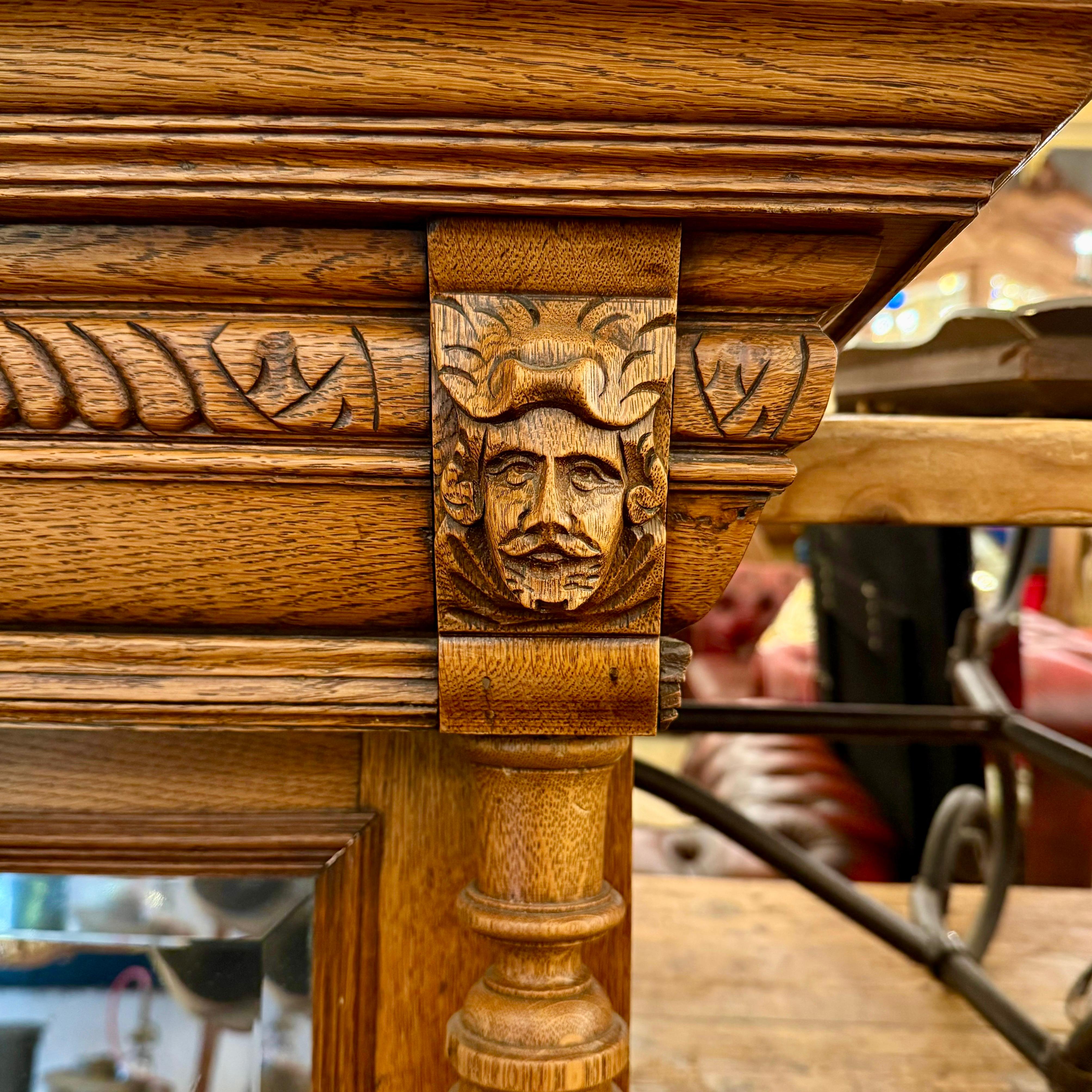 Antique Oak Mirror