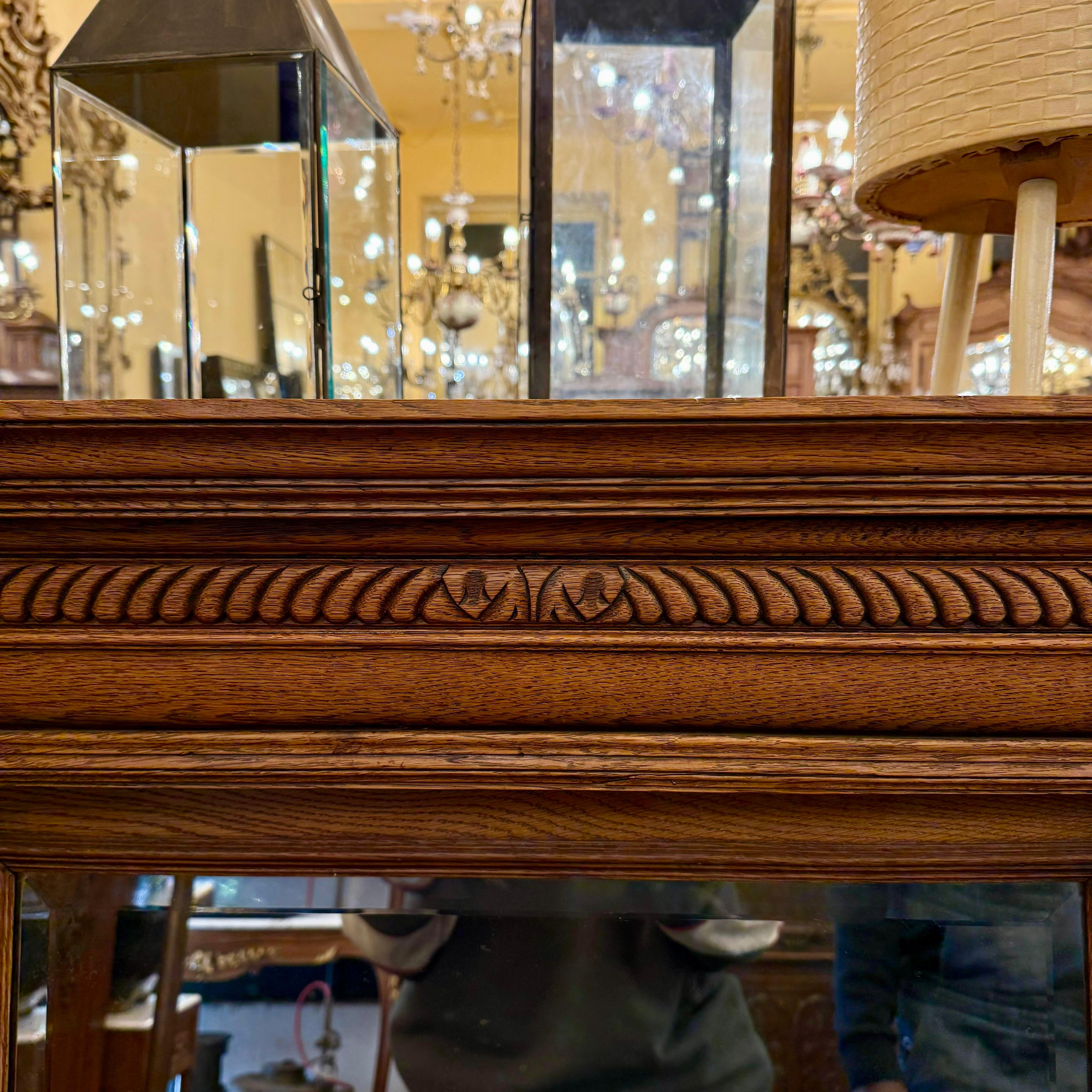 Antique Oak Mirror