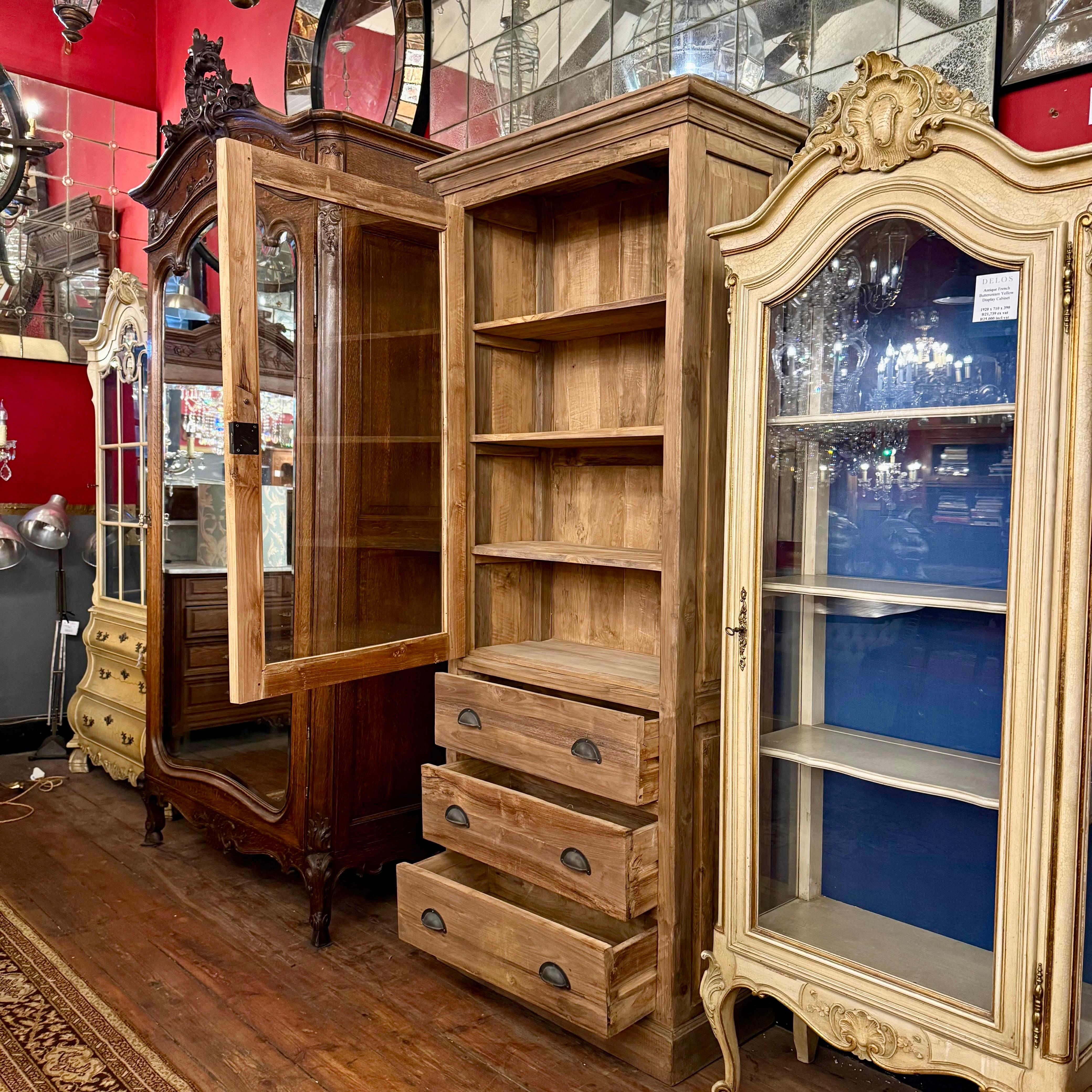 Stunning Reclaimed Teak Display Cabinet