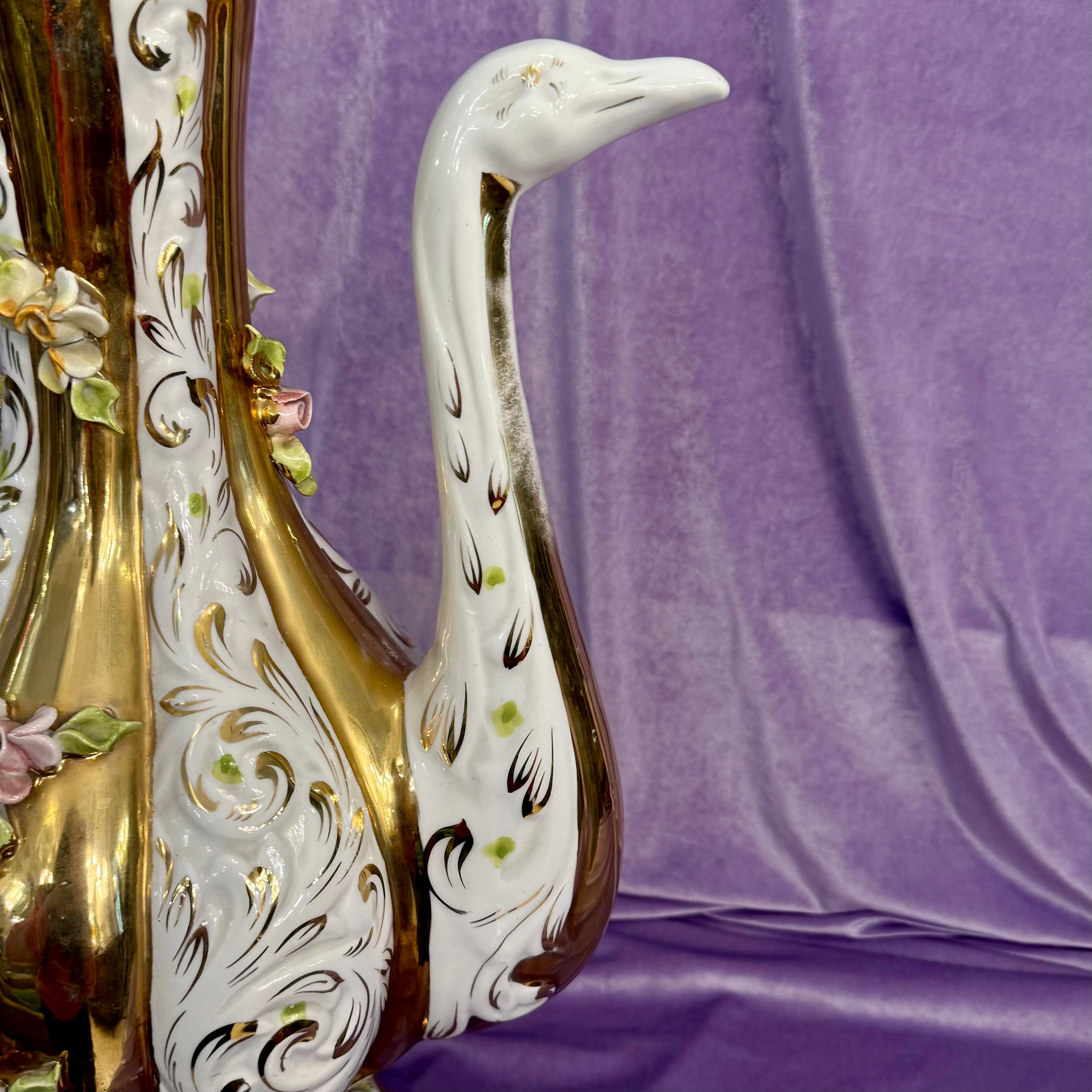 Vintage Italian Painted Ceramic Urn