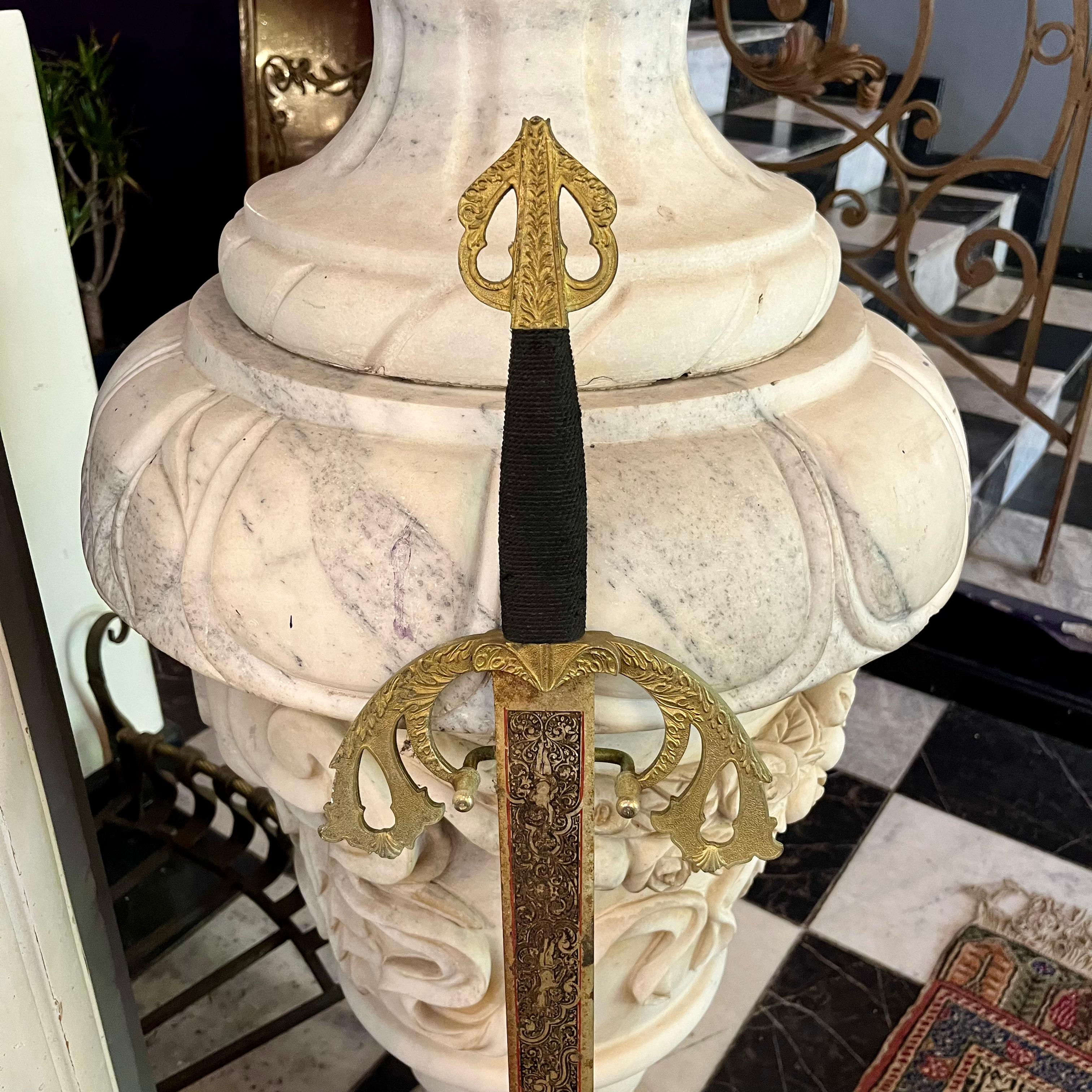 Ornamental Hanging Sword with Gilt Accents