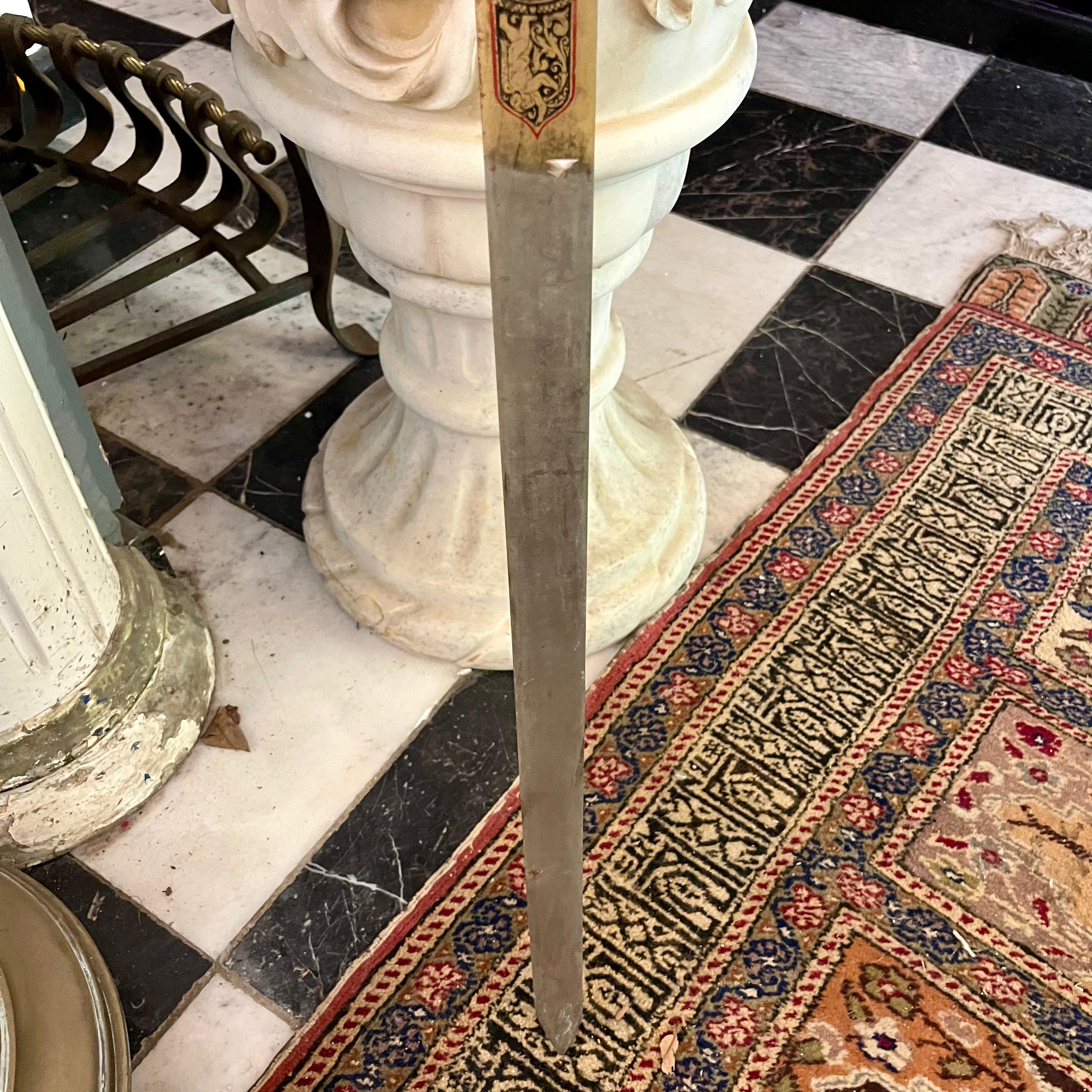 Ornamental Hanging Sword with Gilt Accents
