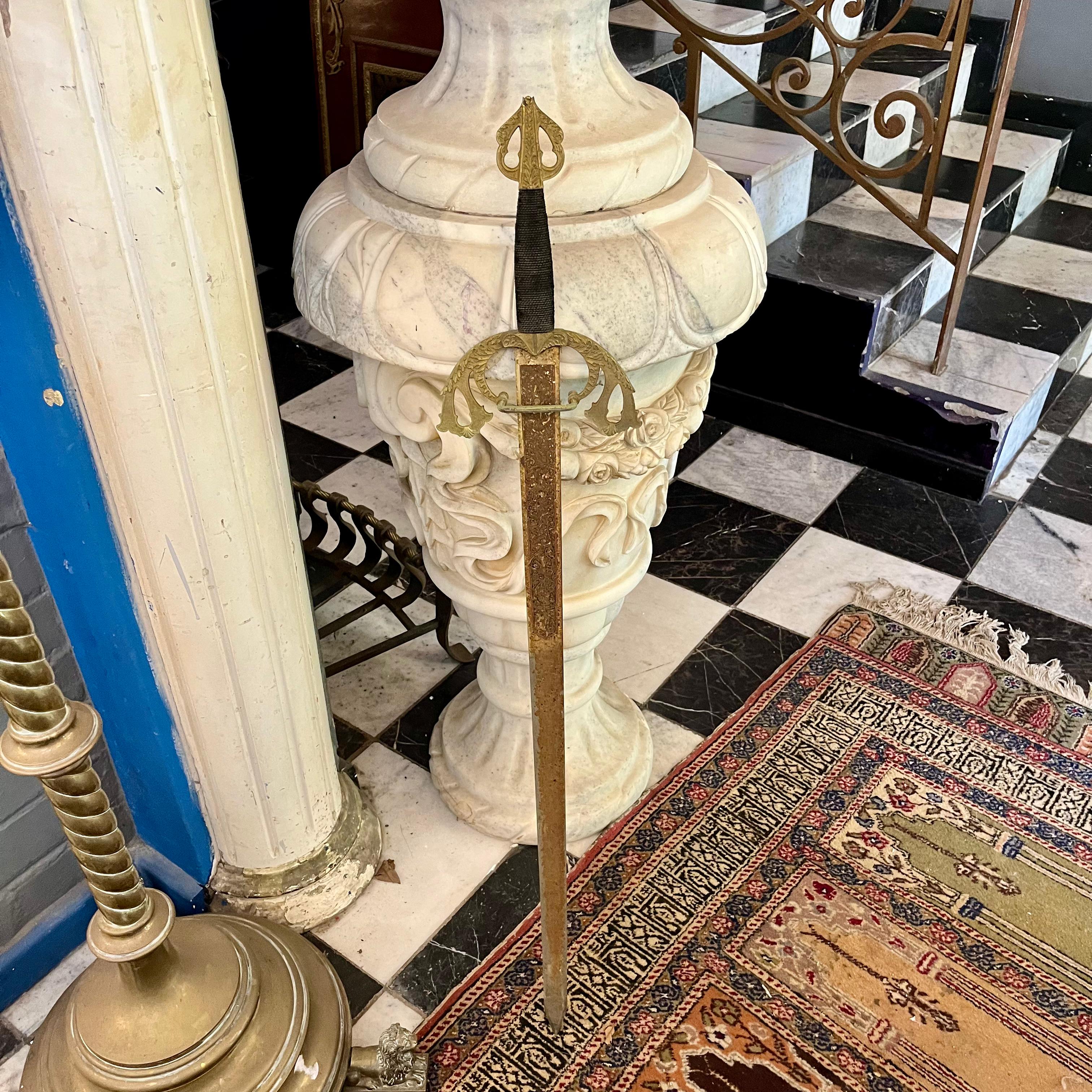Ornamental Hanging Sword with Gilt Accents