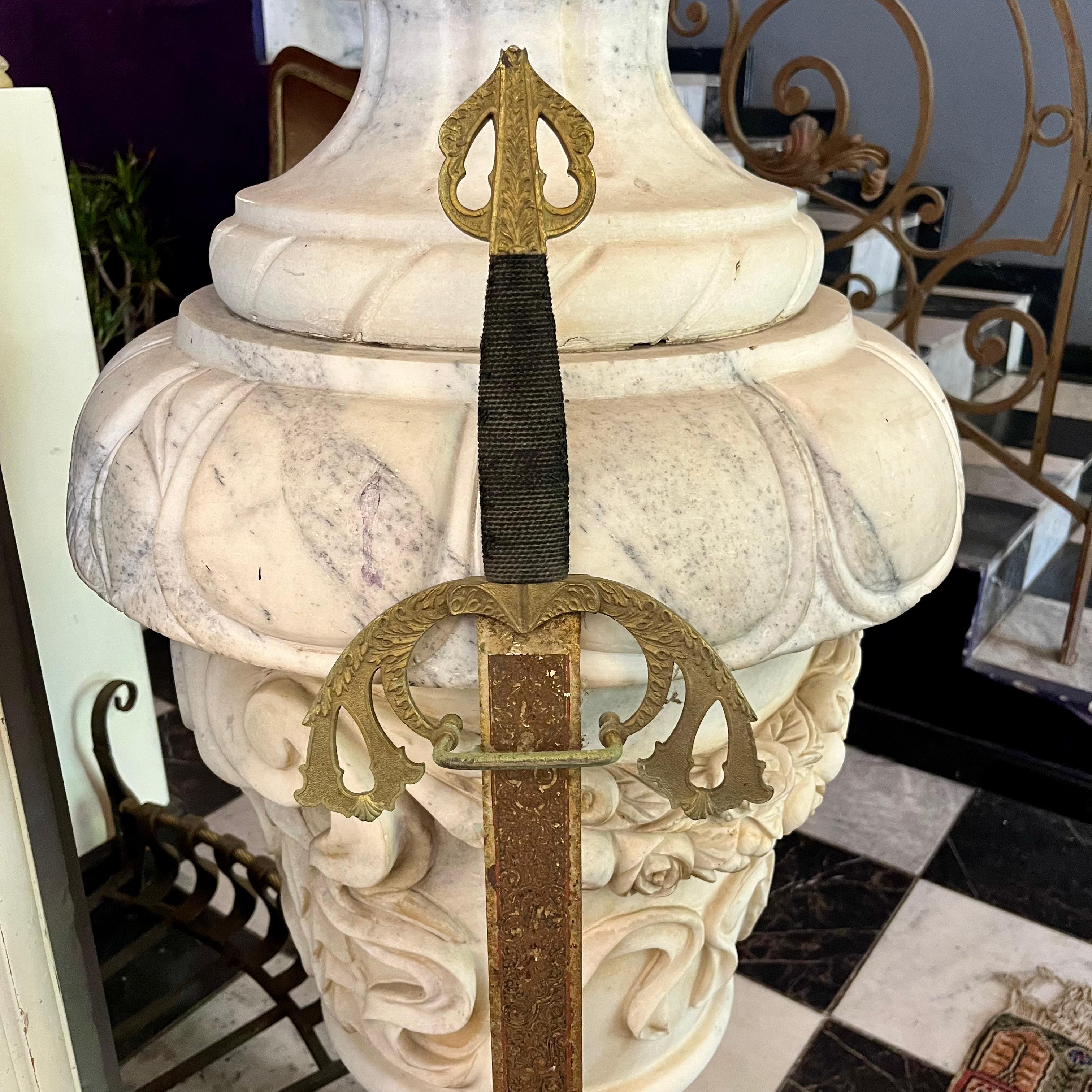 Ornamental Hanging Sword with Gilt Accents