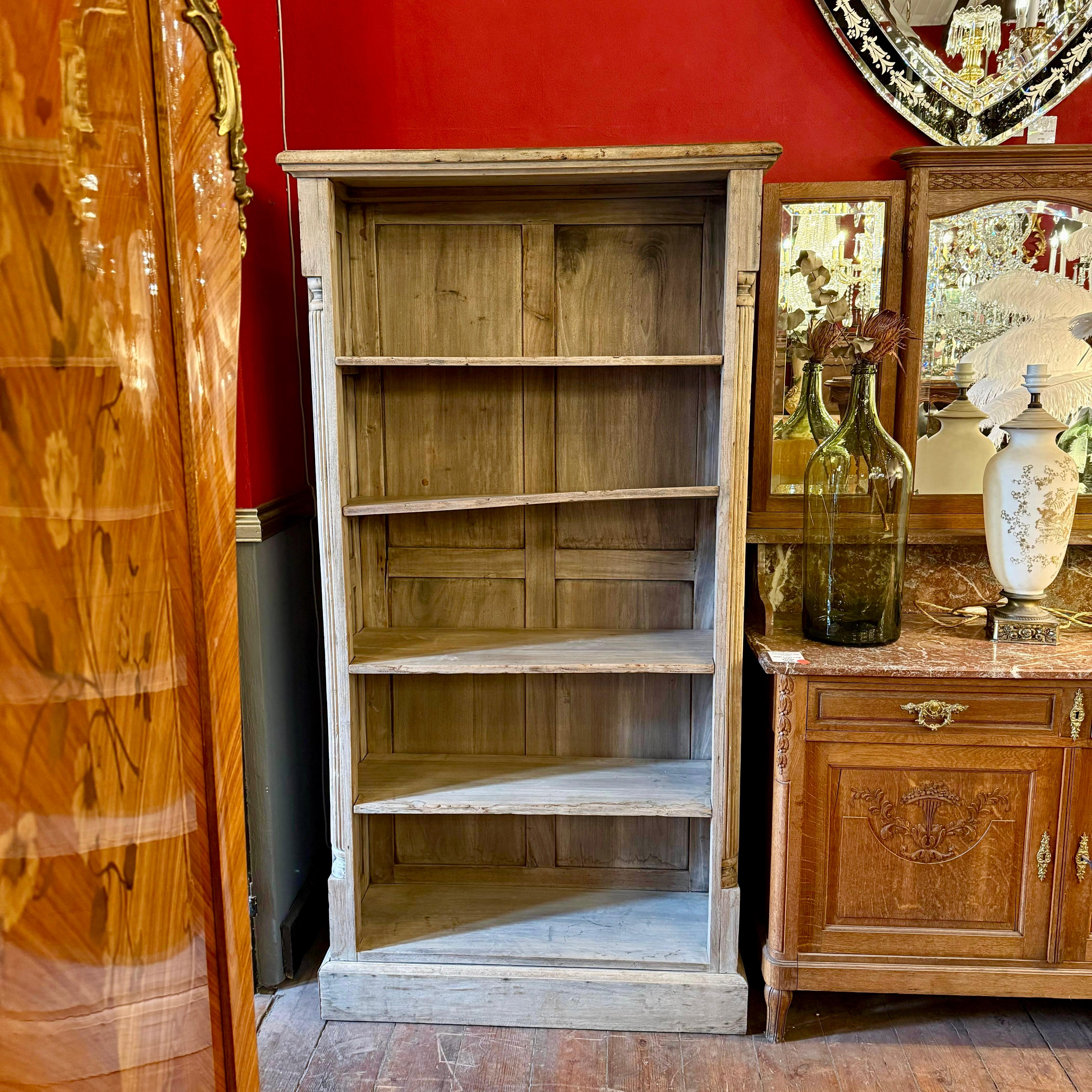 White Washed Asian Mahogany Bookshelf