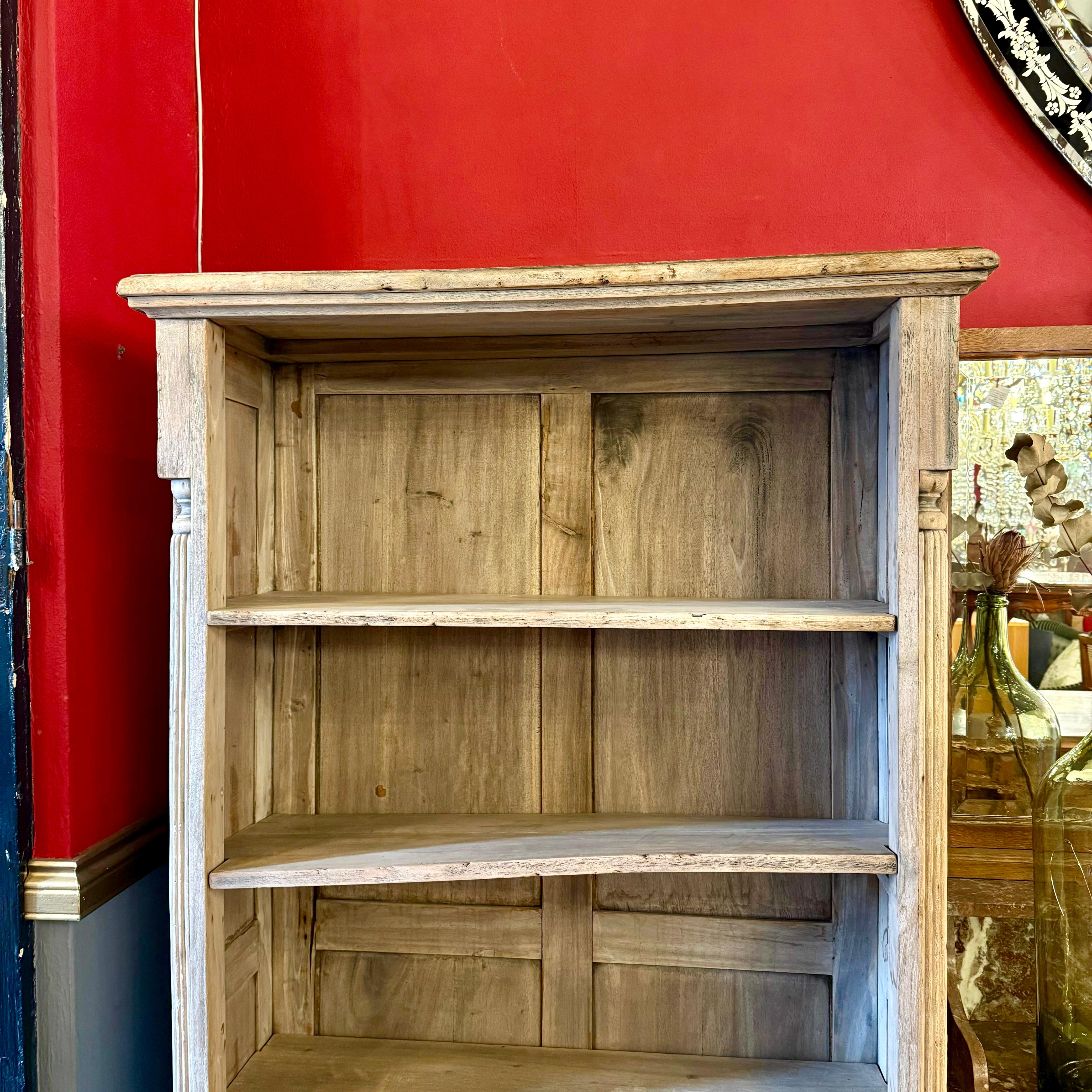 White Washed Asian Mahogany Bookshelf