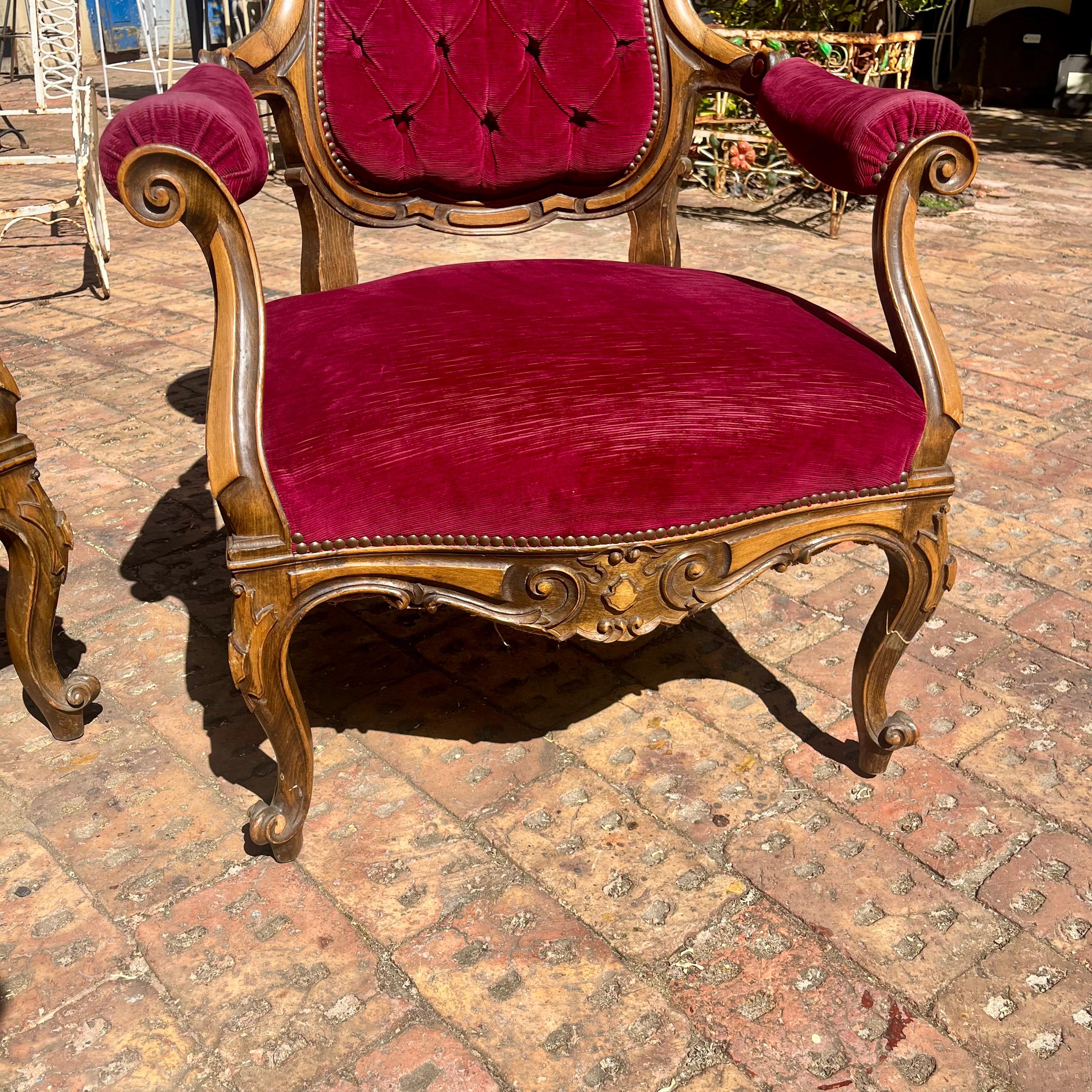 Antique Oak French Salon set