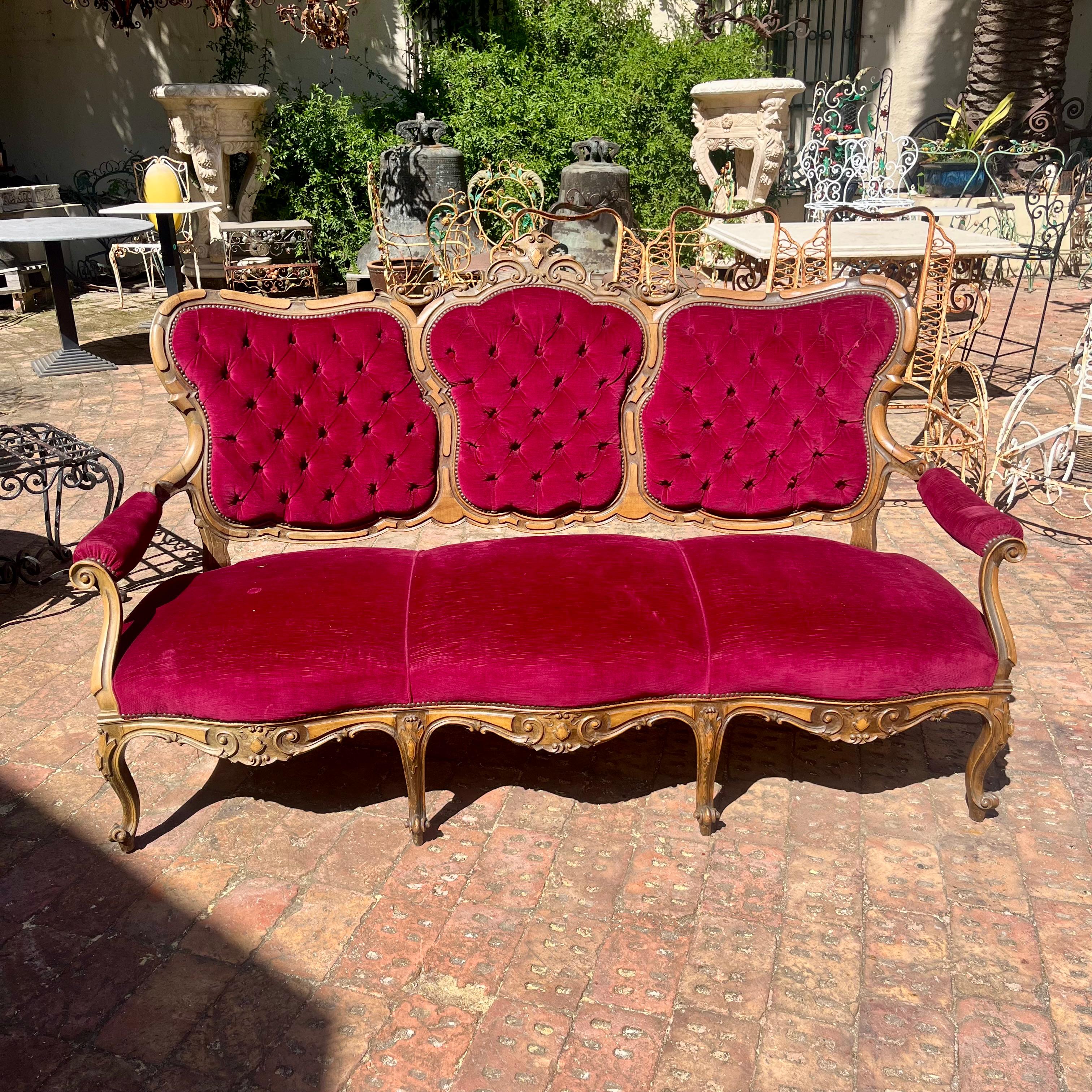 Antique Oak French Salon set