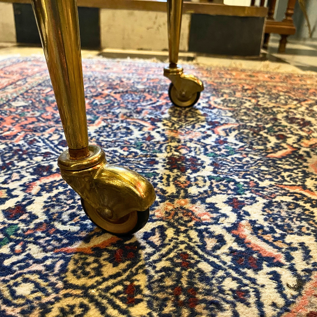 Vintage Brass Drinks Trolley - SOLD