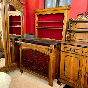 Antique Oak Bar with Stools