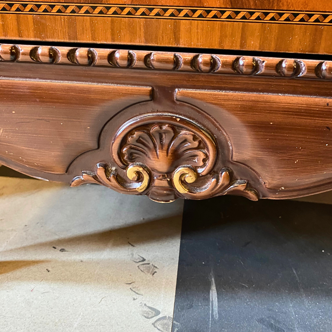 Pair of Bedside Pedestals with Marble Top