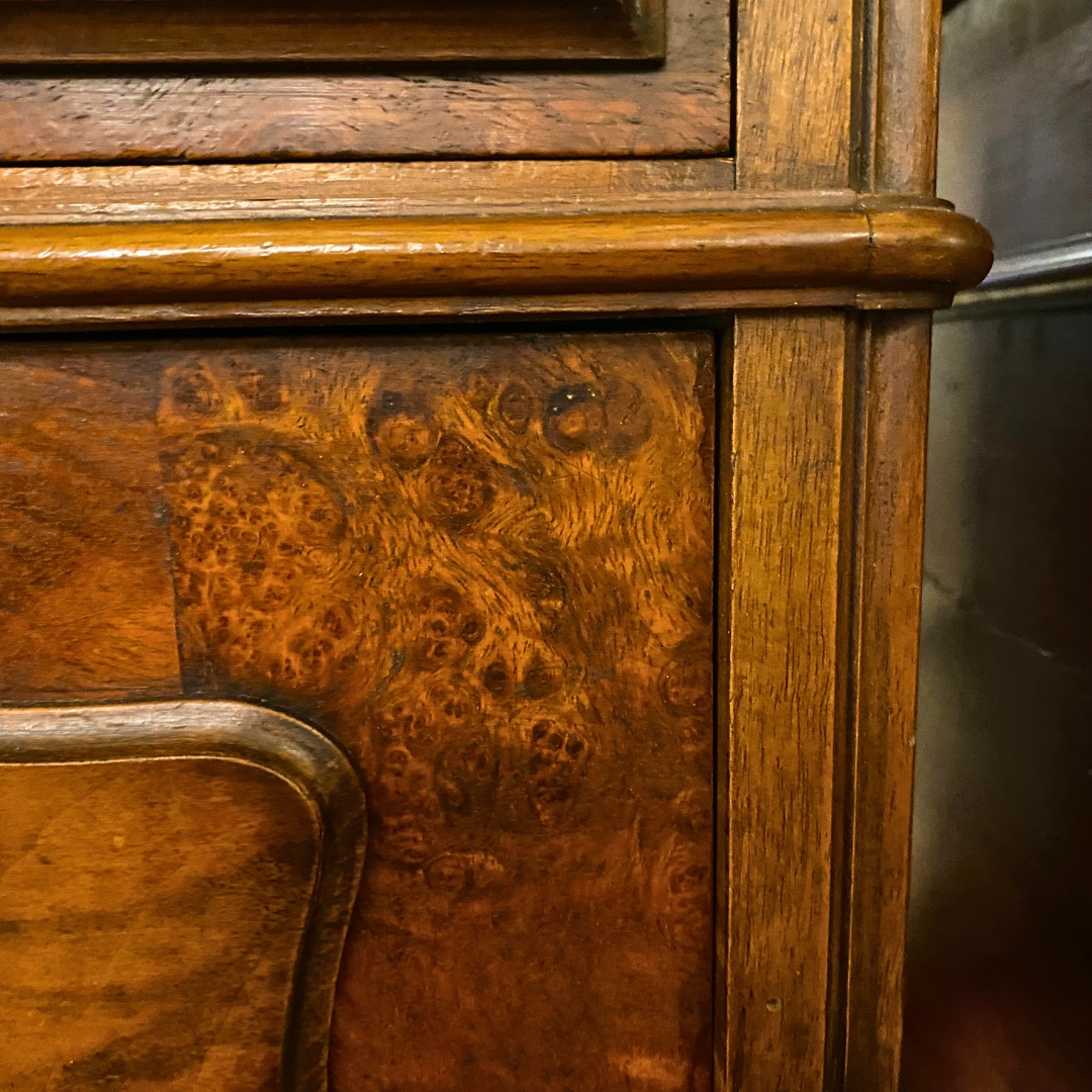 Pair of Antique Rosewood & Marble Pedestals