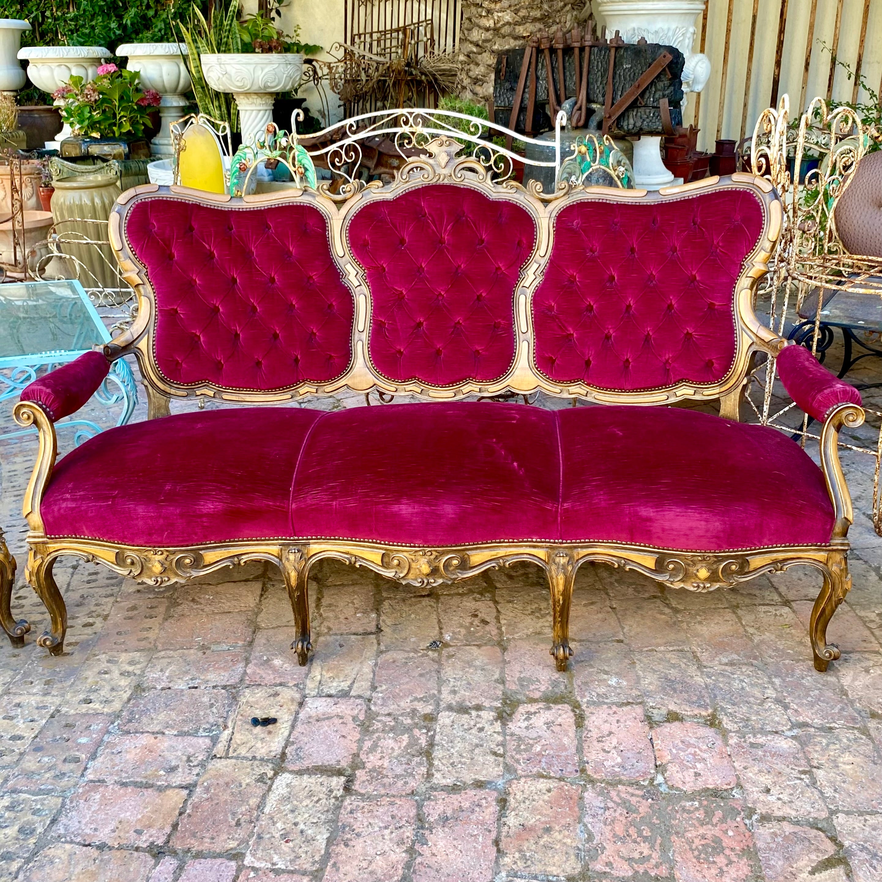 Antique Oak French Salon set