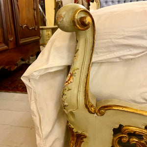 Vintage Hand Painted Italian Bed Frame - SOLD