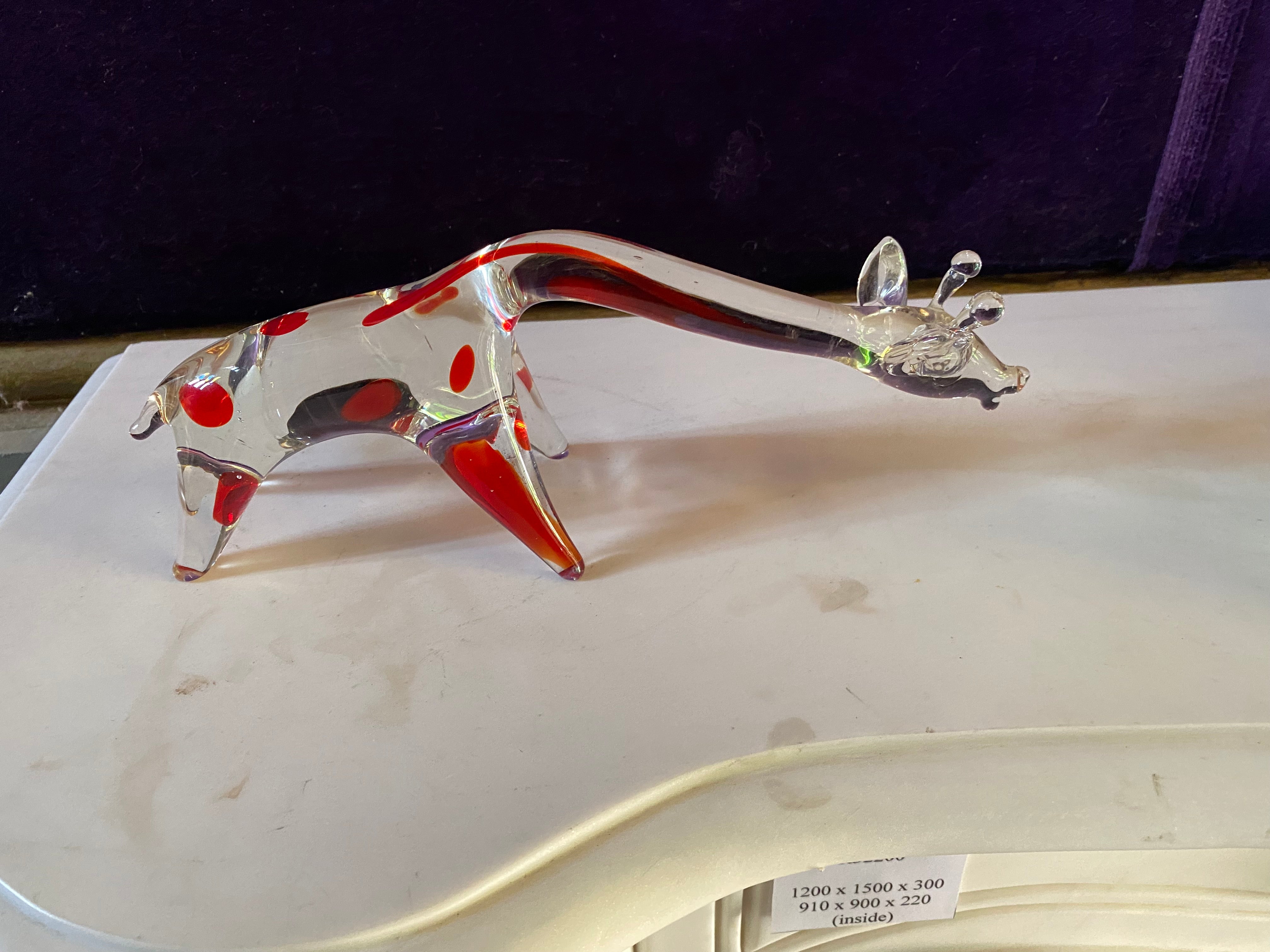 Unusual Murano Glass Giraffe