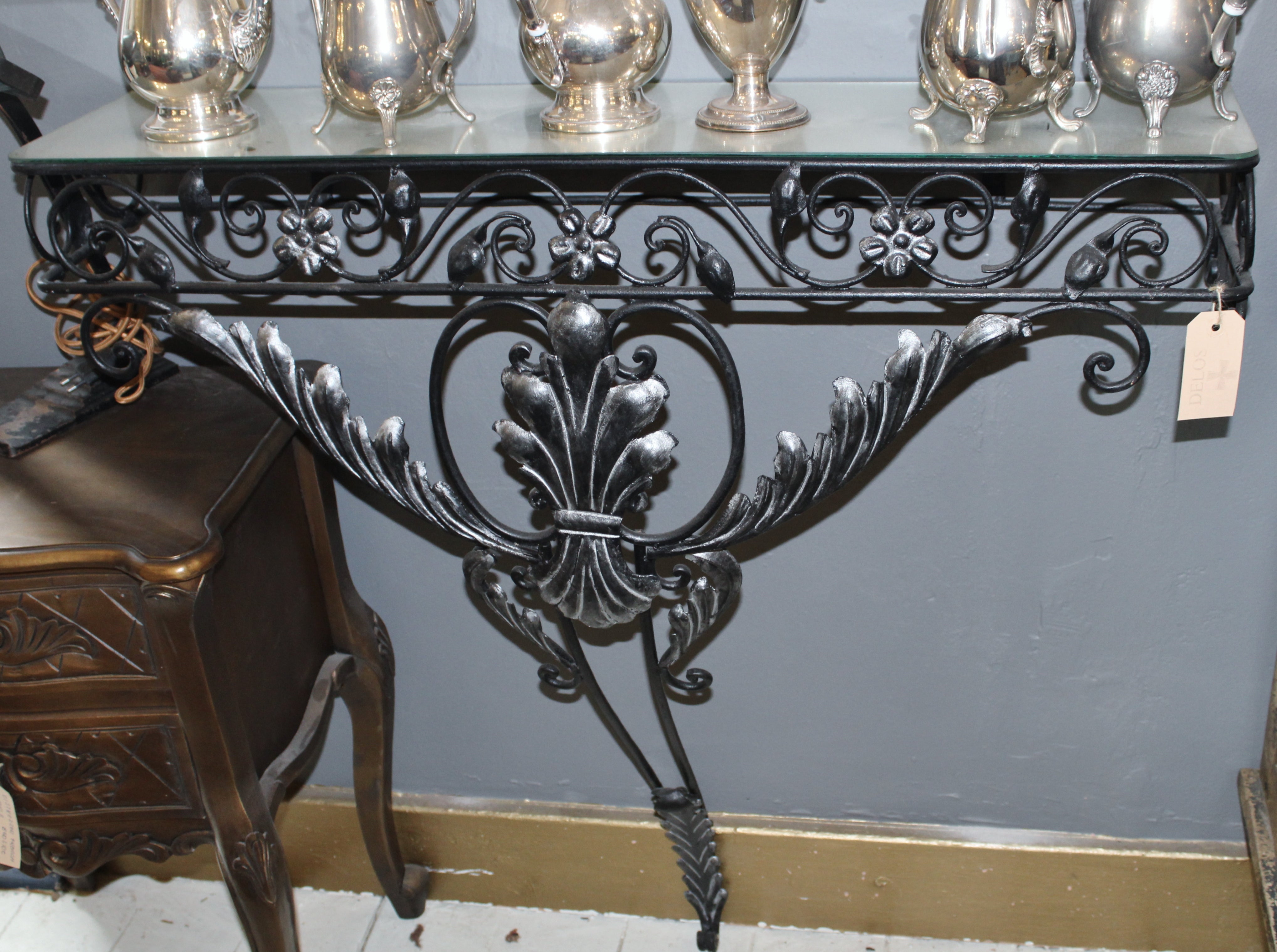 A Wrought Iron Console - SOLD