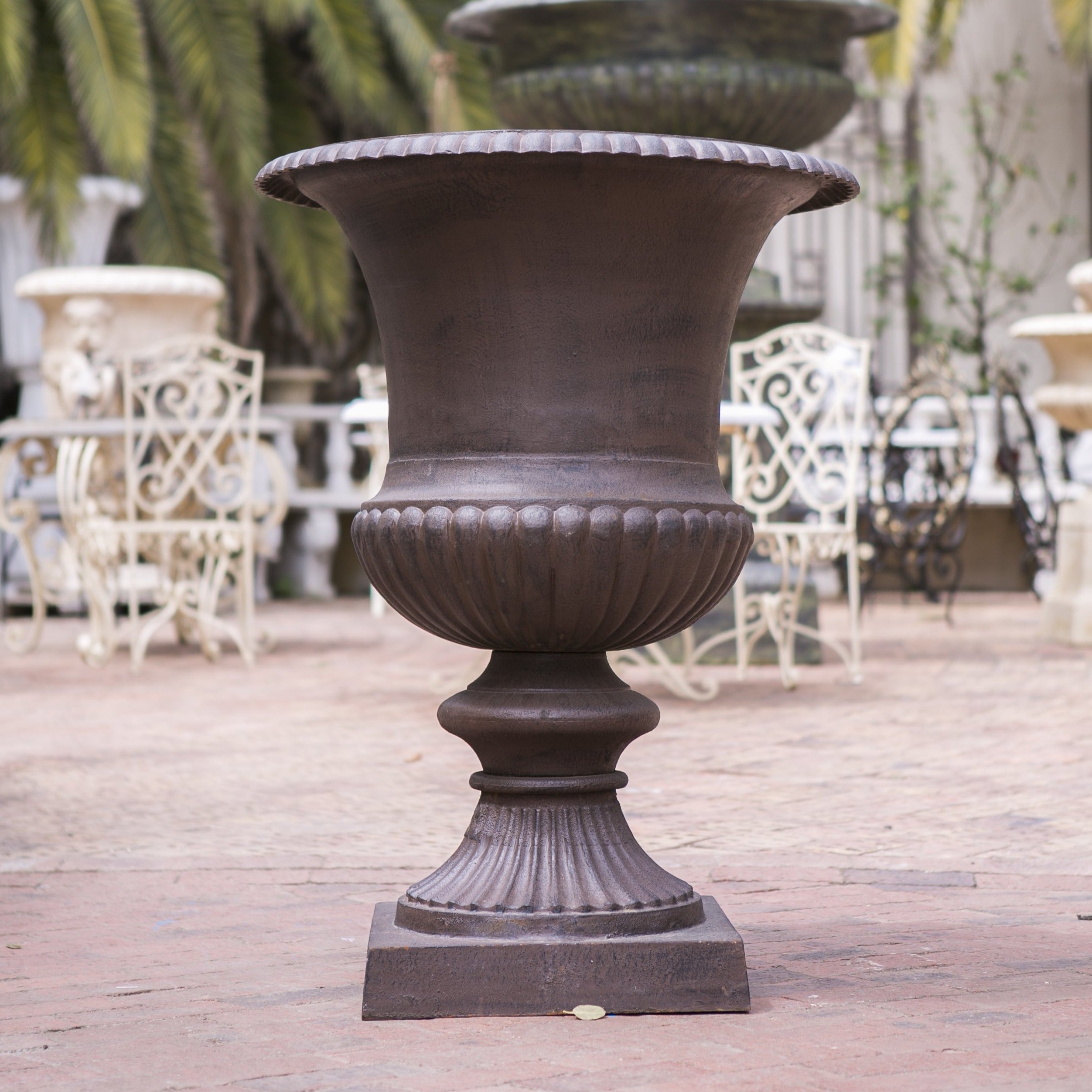 Cast Iron Urn with Deep Belly - SOLD