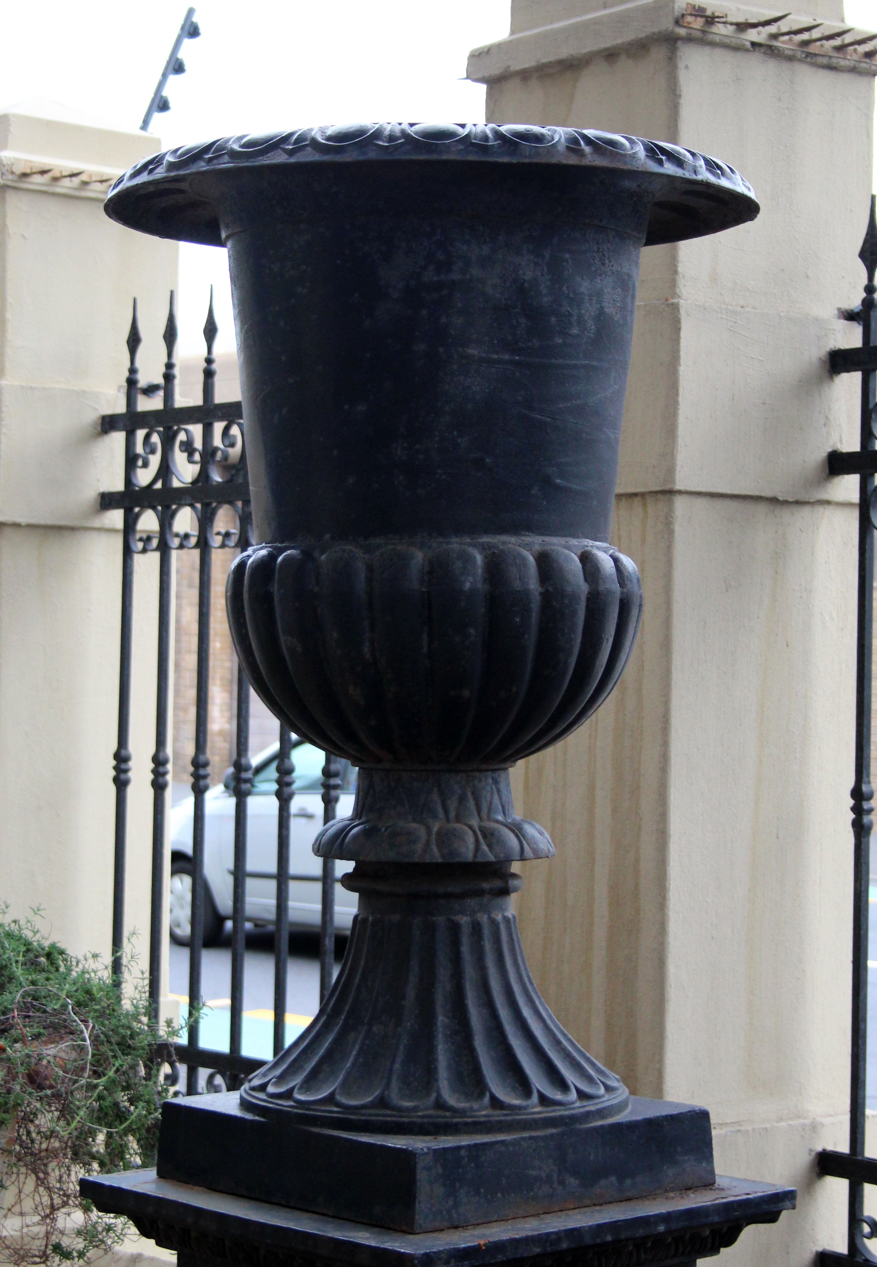 Classic Tall Cast Iron Urn