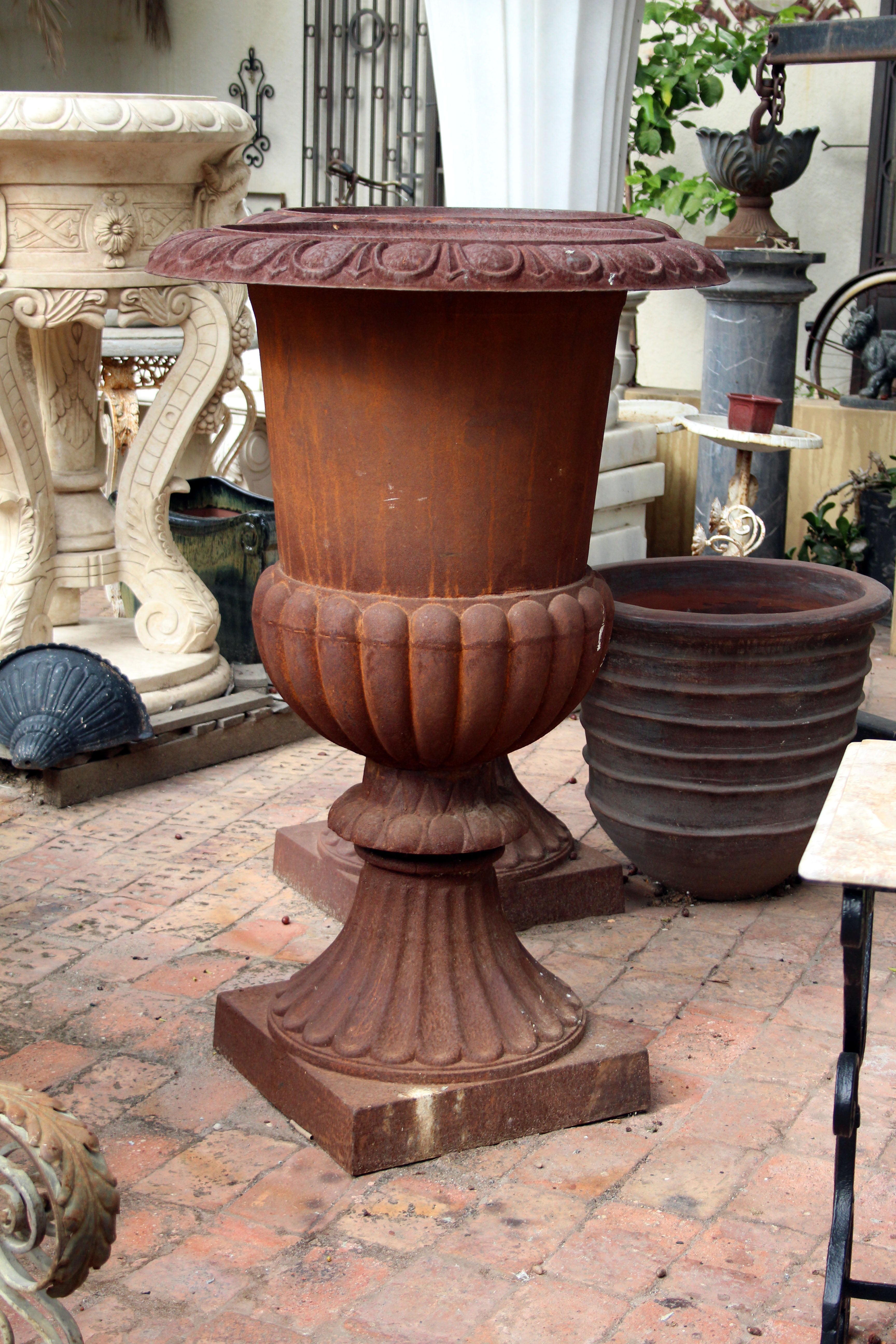 Classic Tall Cast Iron Urn