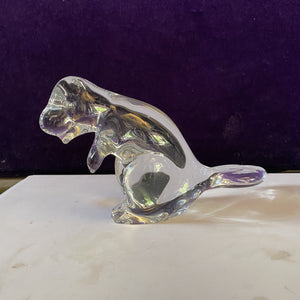 Unusual and Heavy Murano Glass Beaver