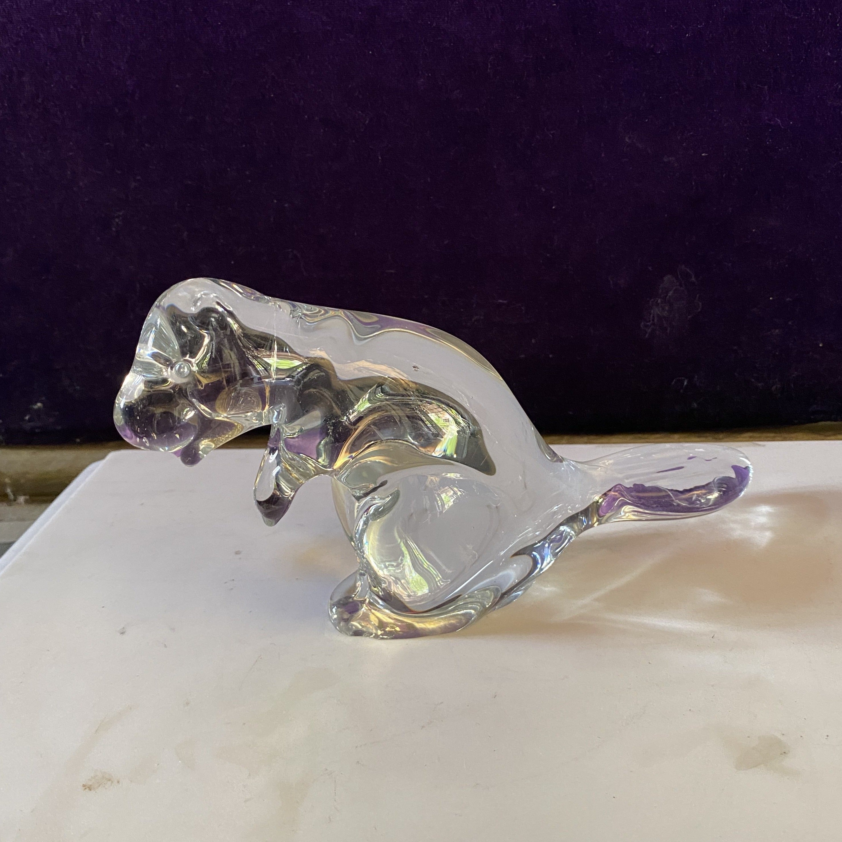 Unusual and Heavy Murano Glass Beaver