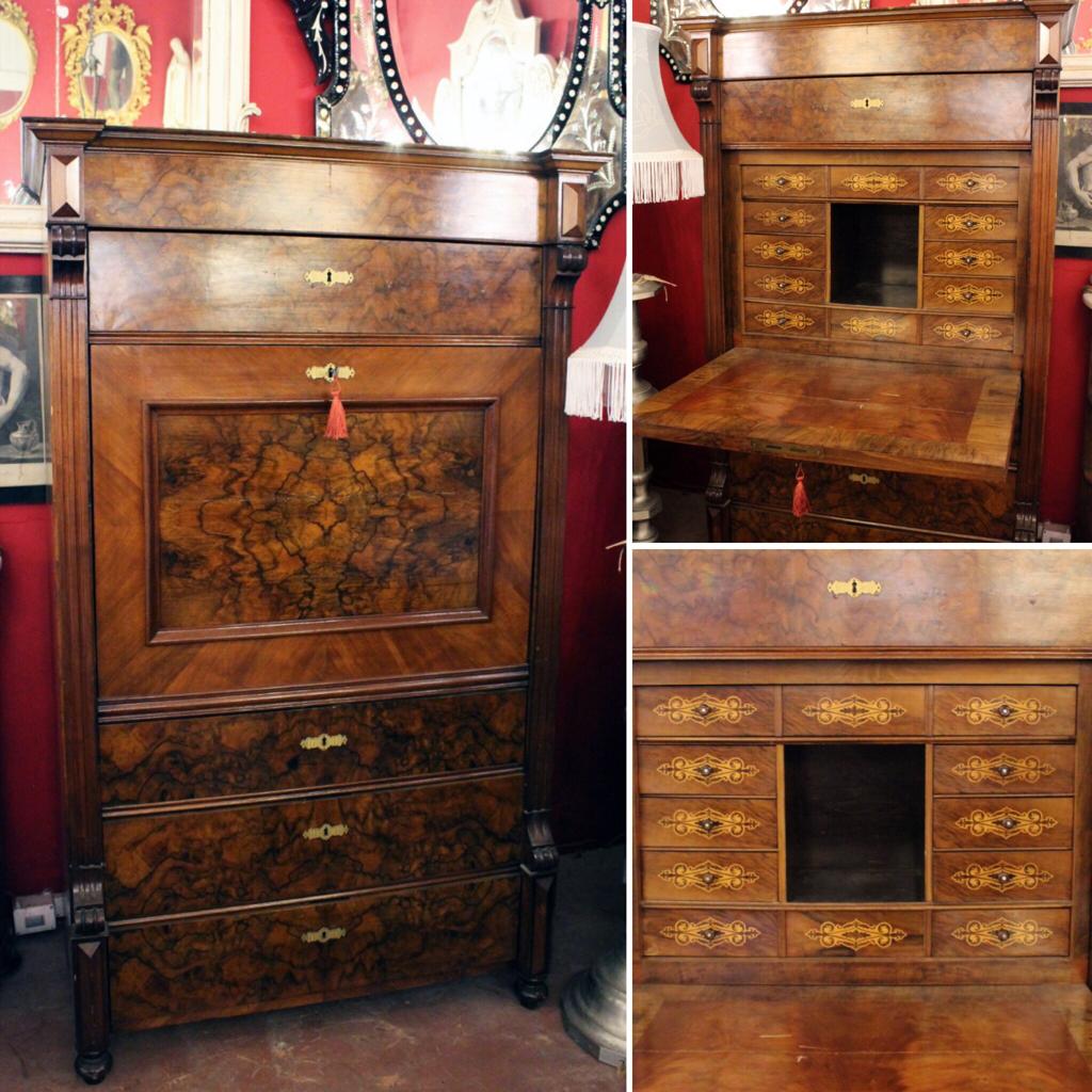 Antique Burr Walnut Secretaire