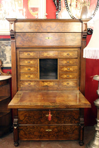 Antique Burr Walnut Secretaire