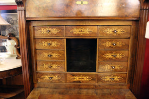 Antique Burr Walnut Secretaire