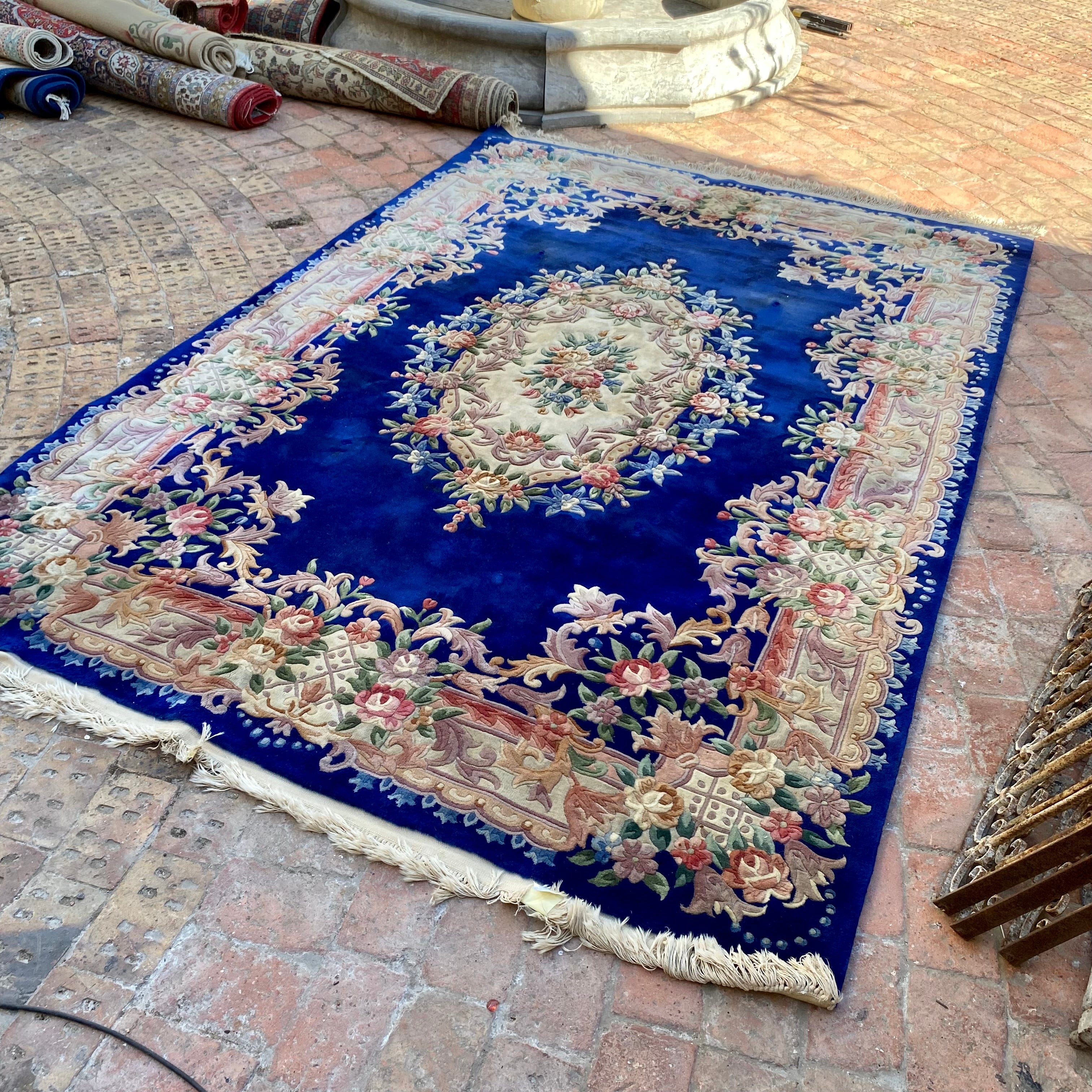 Gorgeous Vintage Royal Blue Rug - SOLD