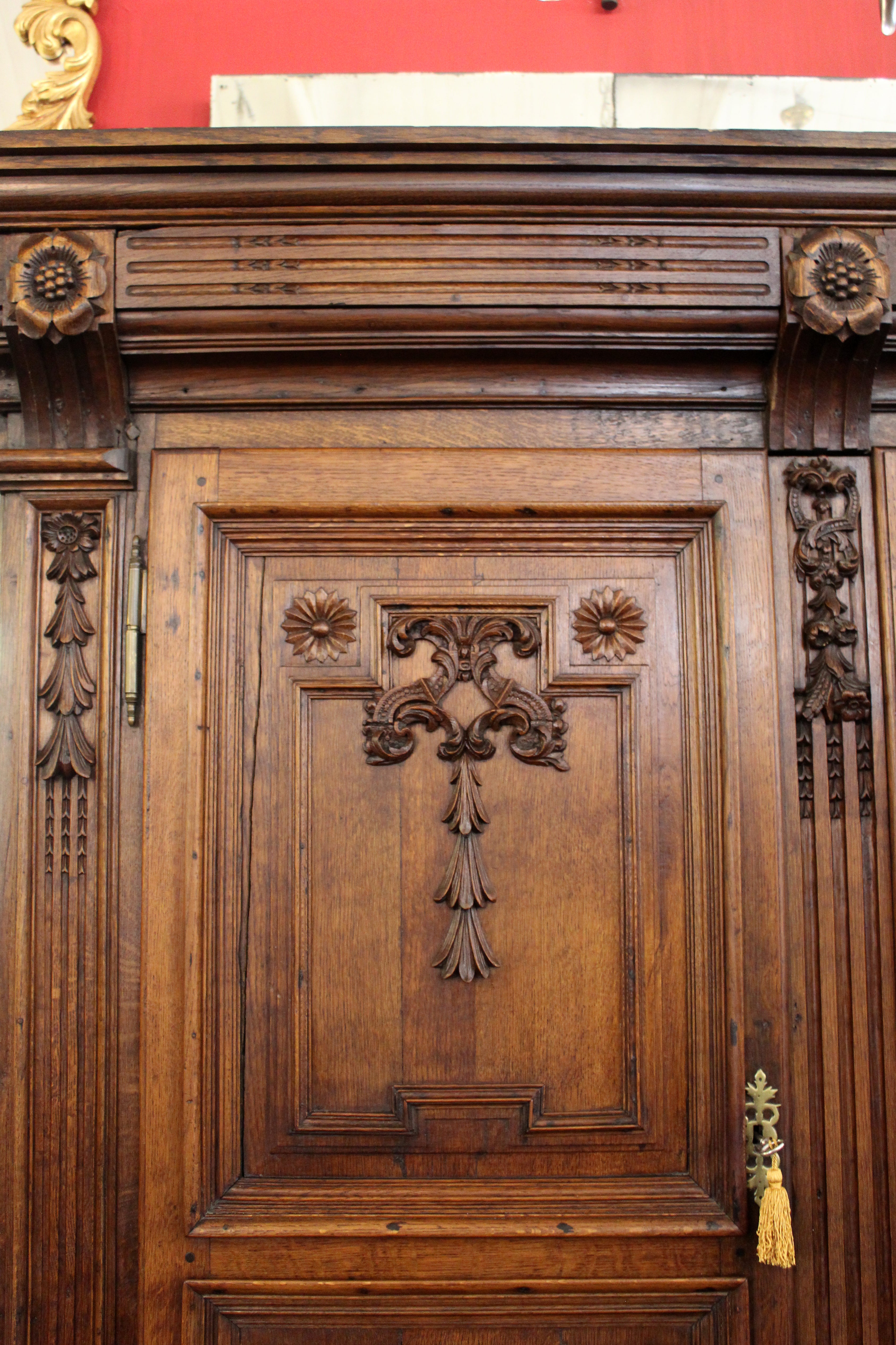 18th Century Ornately Carved French Oak Armoire - SOLD