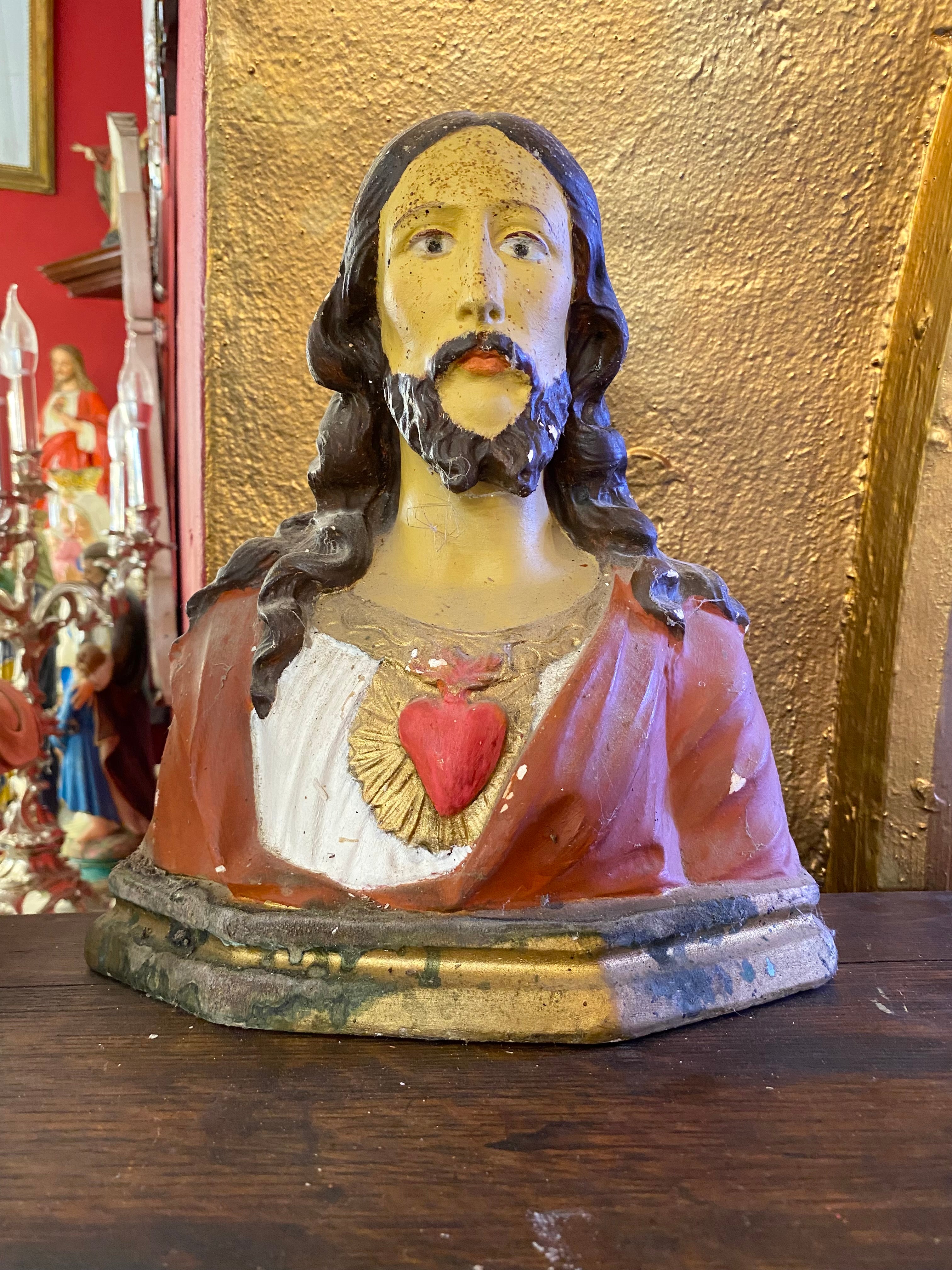 Vintage Jesus with Sacred Heart