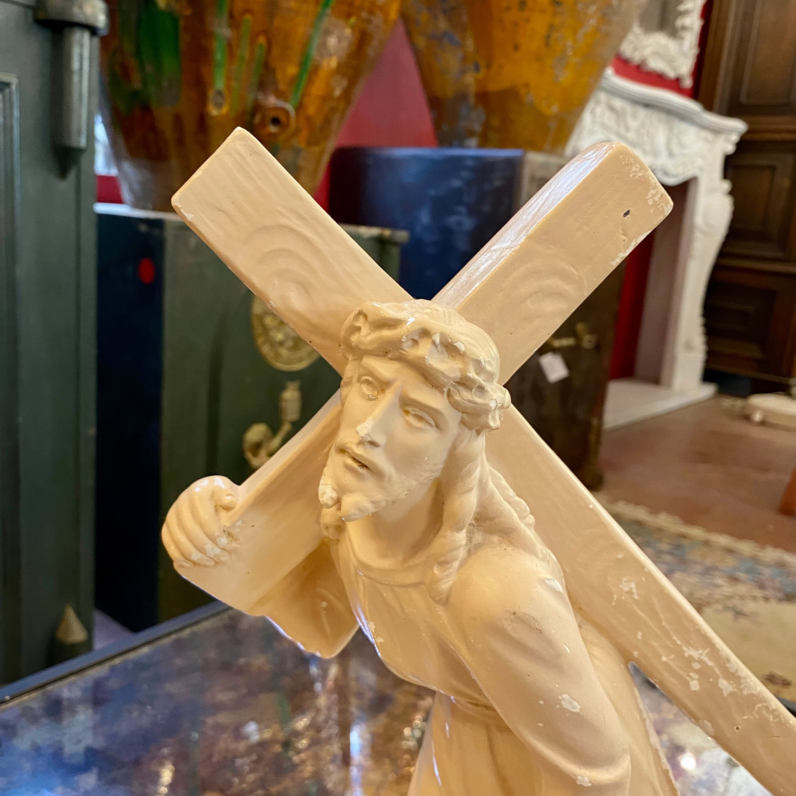 Statue of Jesus with Cross