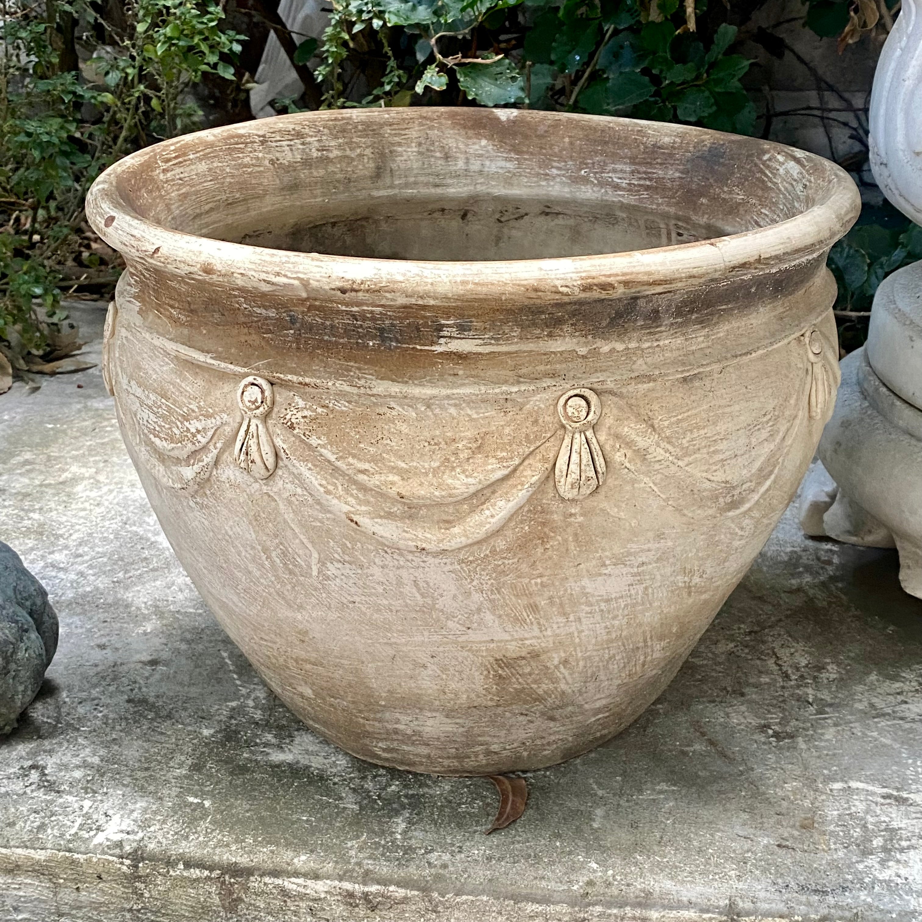 Terracotta Pot with Swag Detail - SOLD
