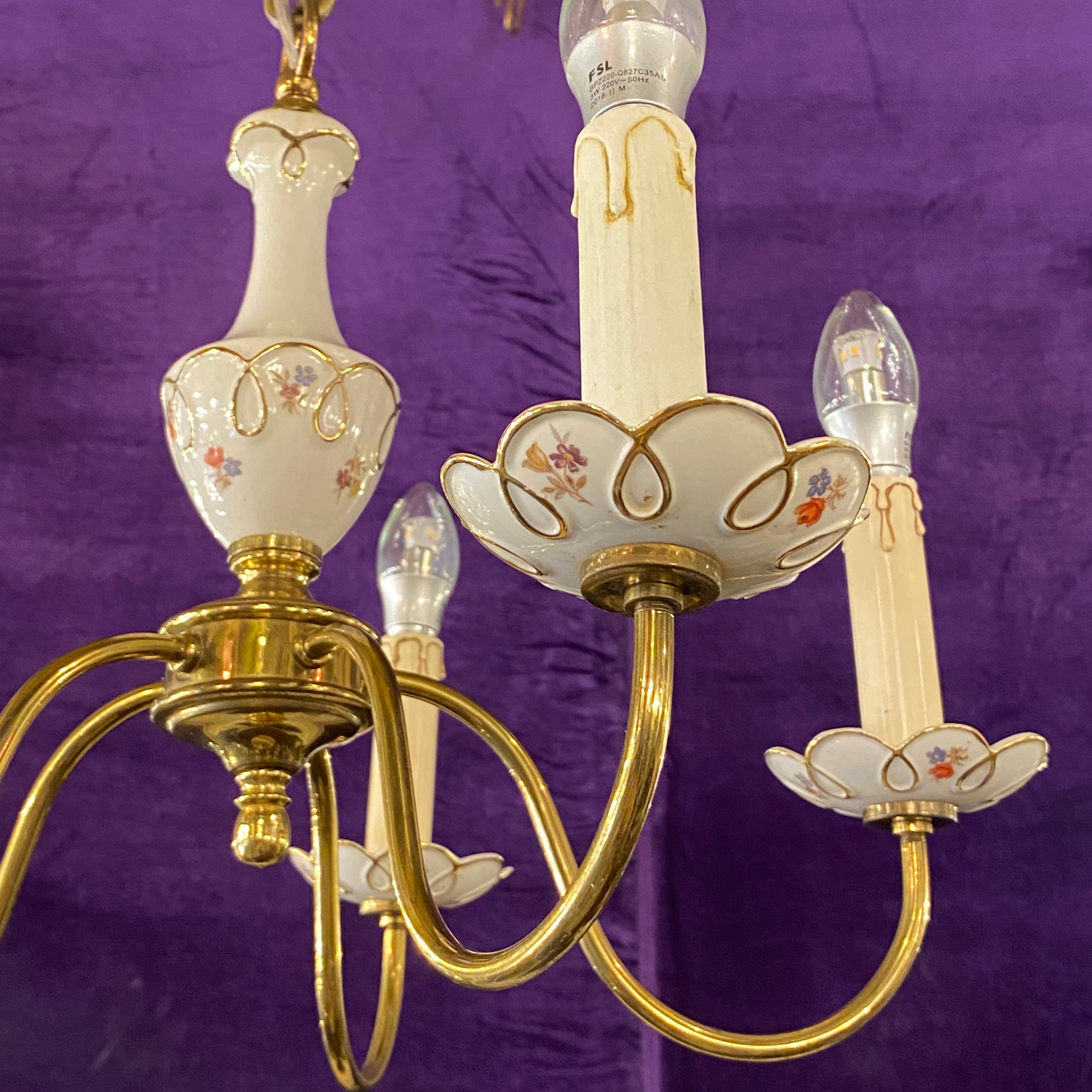 Pretty Vintage Delft Chandelier