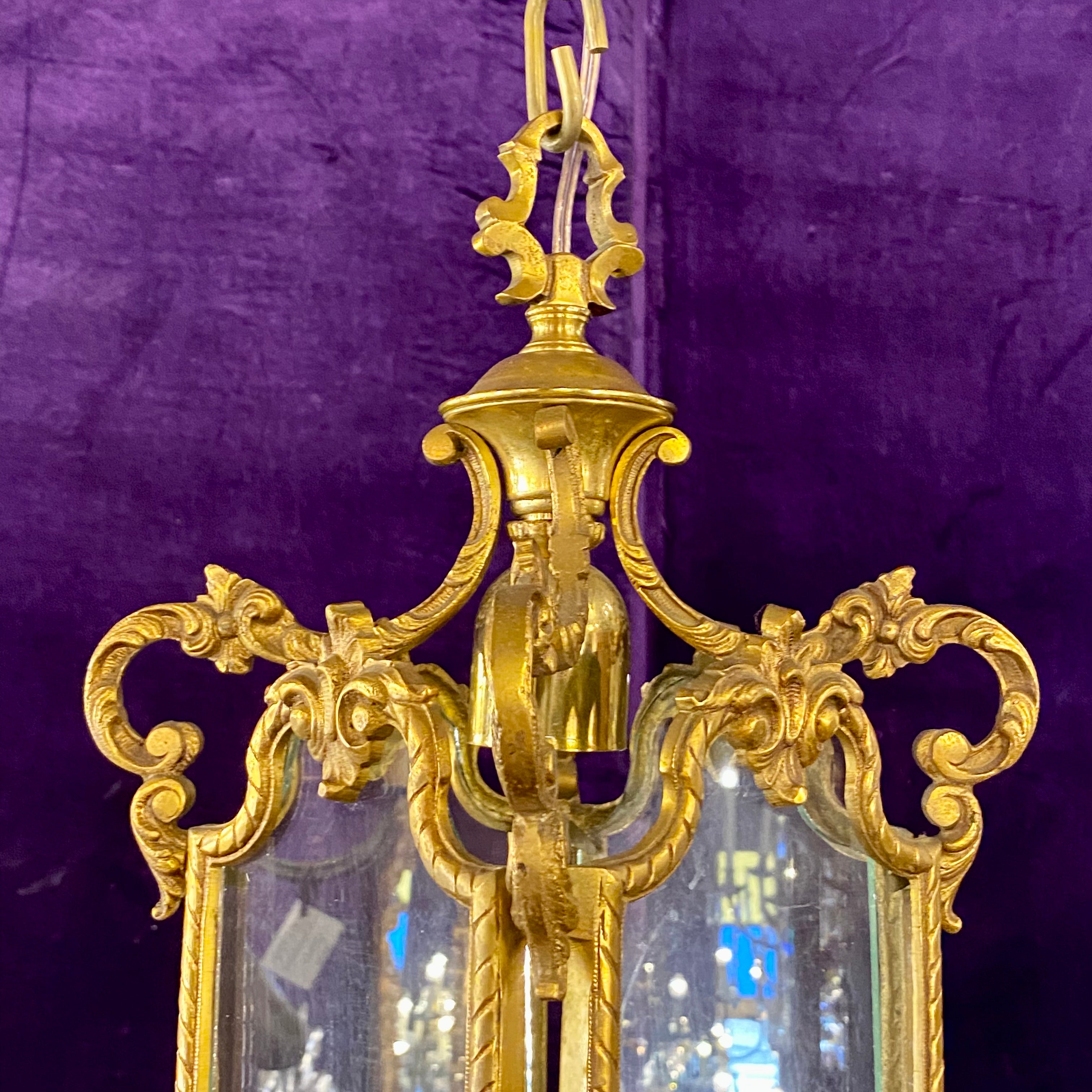 Gilt Metal Antique Lantern