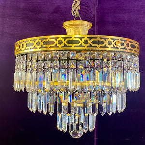 Glamorous Crystal Waterfall Chandelier