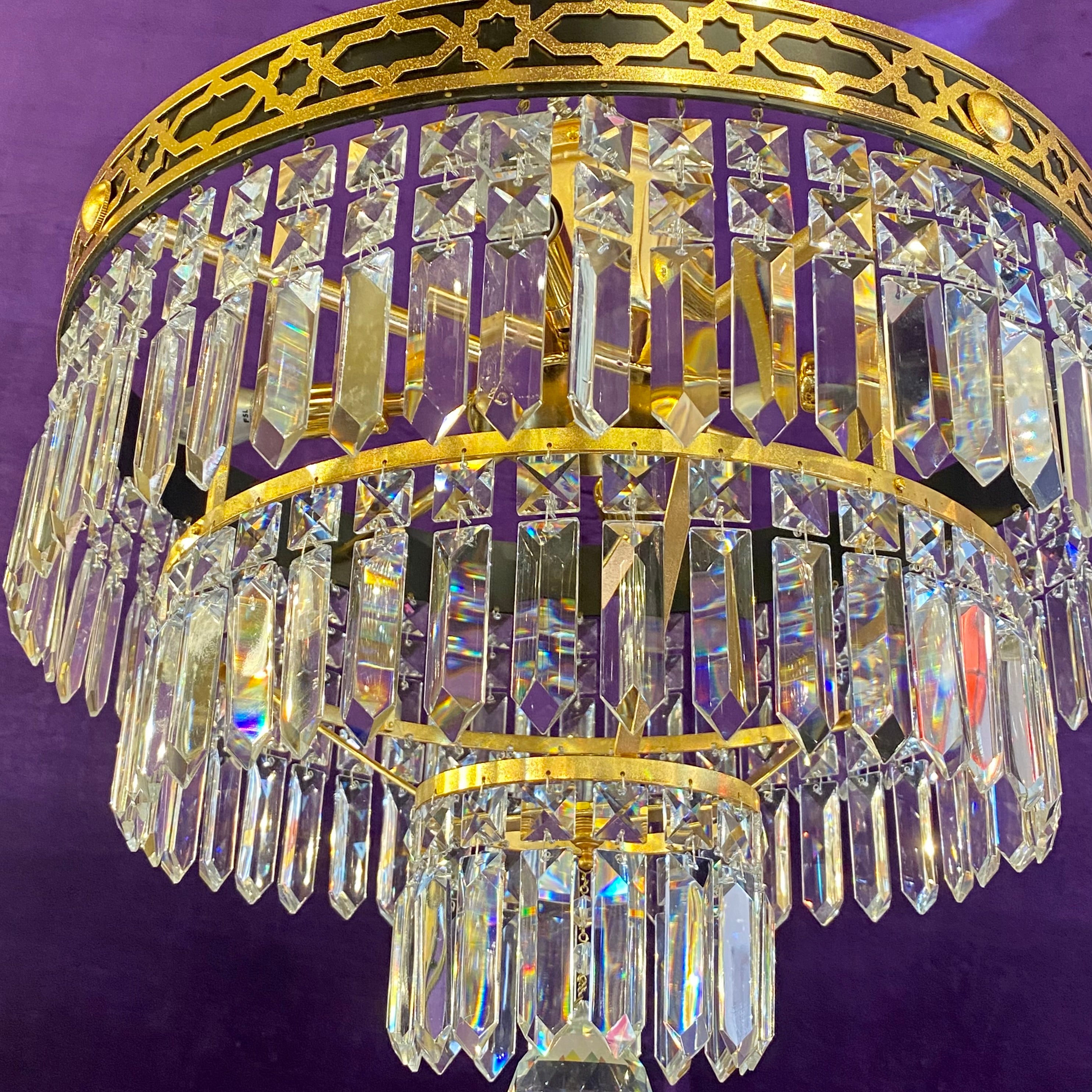 Glamorous Crystal Waterfall Chandelier