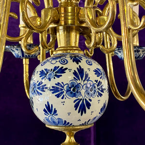 Hand Painted Delft Chandelier - SOLD