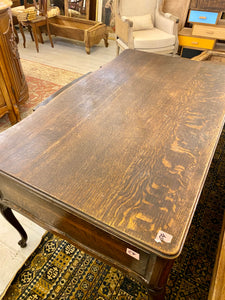 Antique French Oak Desk with Snails Feet