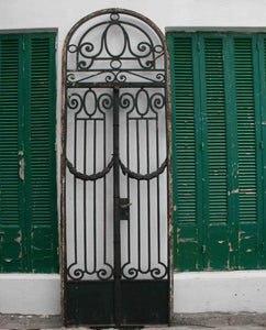 Antique Arched Forged Steel Gate - SOLD