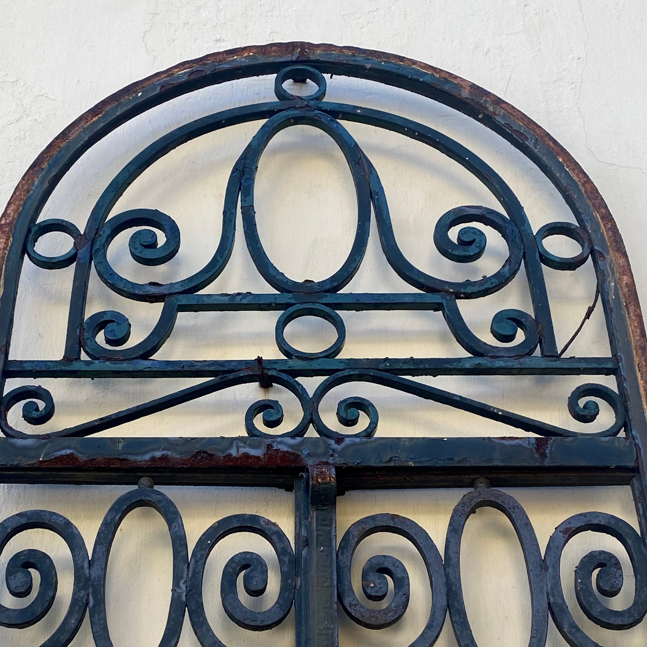 Antique Arched Forged Steel Gate - SOLD