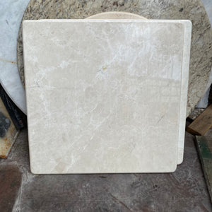 Creme/White Marble Top with Cast Iron Base