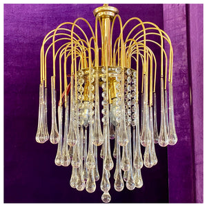 A 1970's Fireworks Chandelier, Attributed to Venini - SOLD