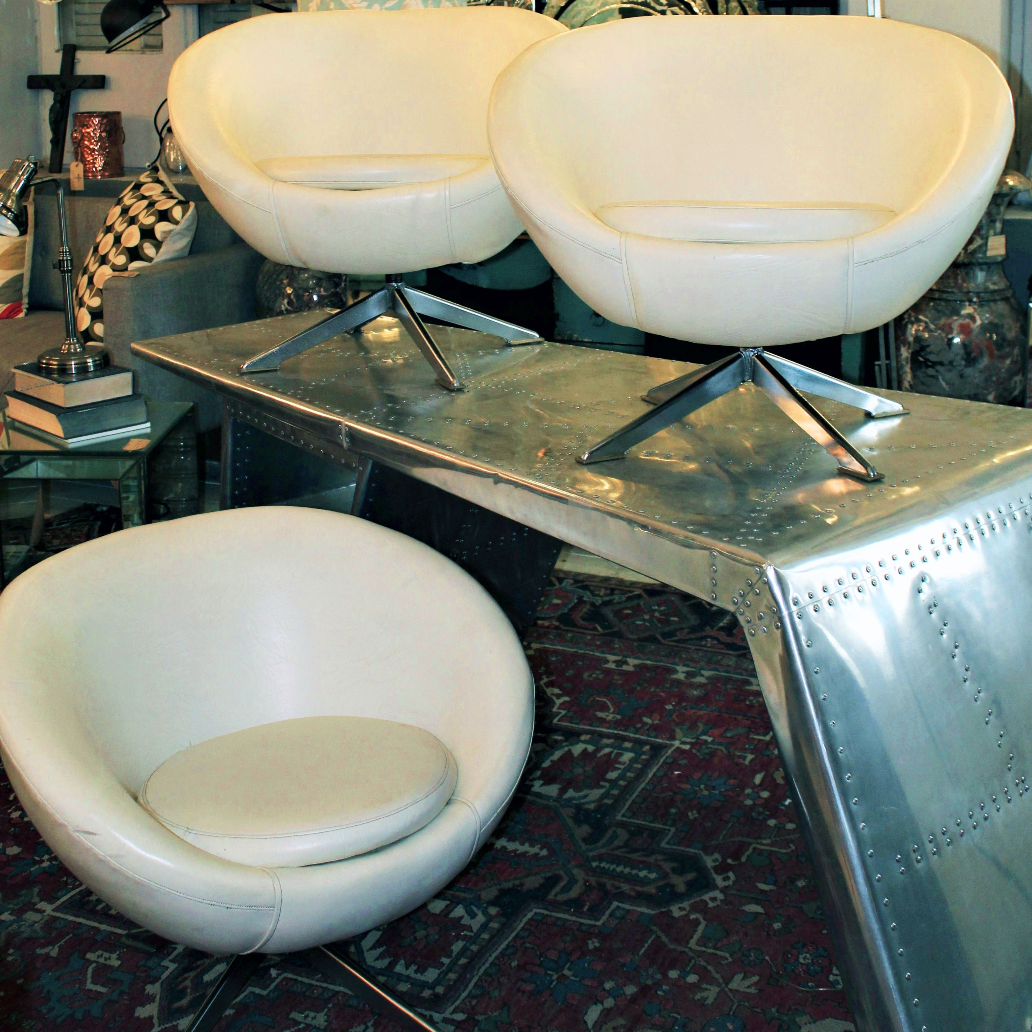 Set of Three Vintage Swivel Tub Chairs  - SOLD