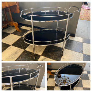 1960's Chrome Drinks Trolley - SOLD