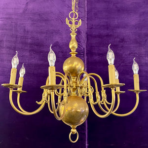 Antique Brass Flemish Chandelier