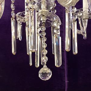 1920's Venetian Glass Chandelier with Original Crystals - SOLD