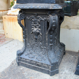 Very Ornate Ram's Head Cast Iron Plinth - SOLD