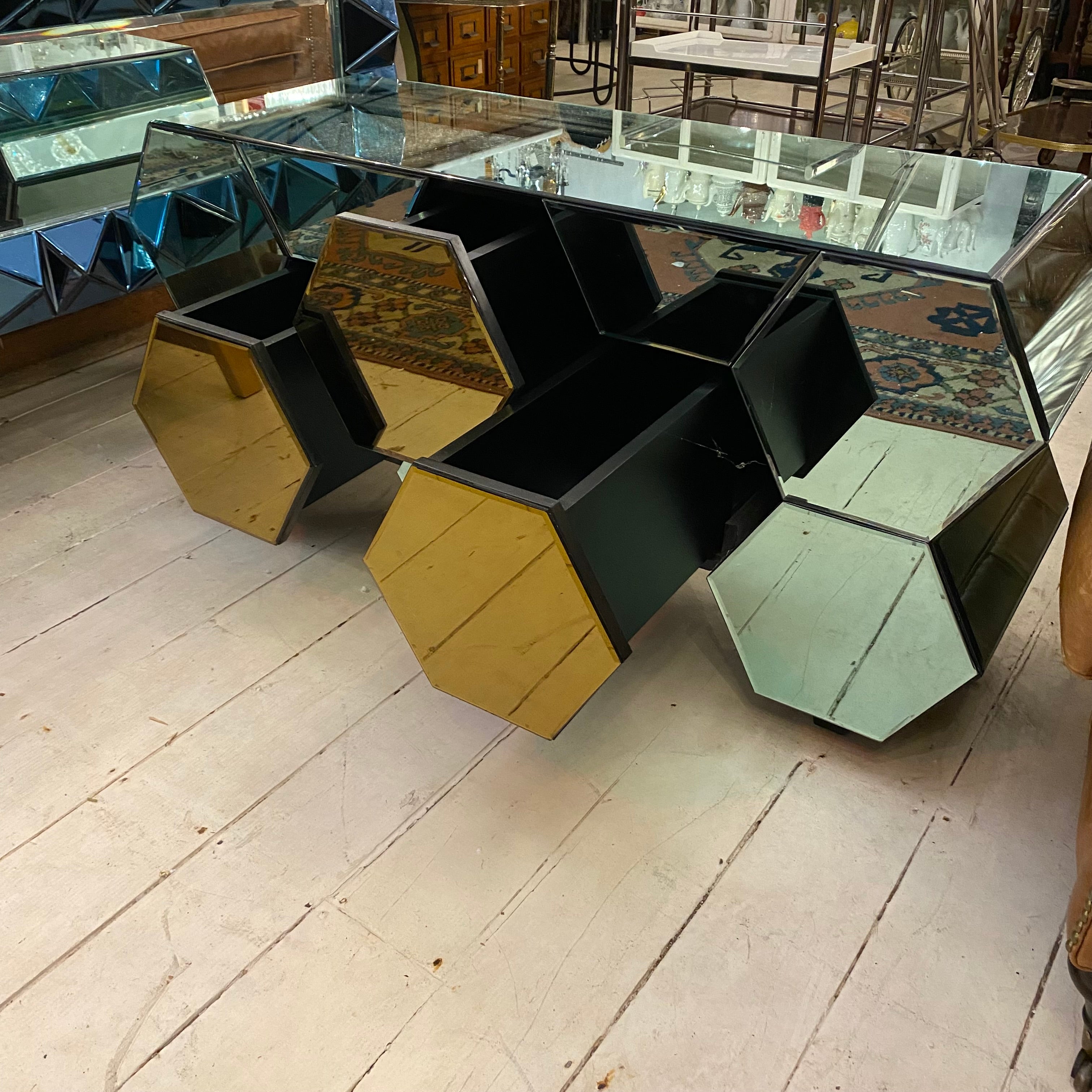 Contemporary Mirrored Console