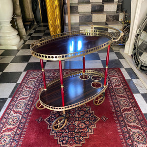 Vintage Italian Drinks Trolley with Red Details - SOLD